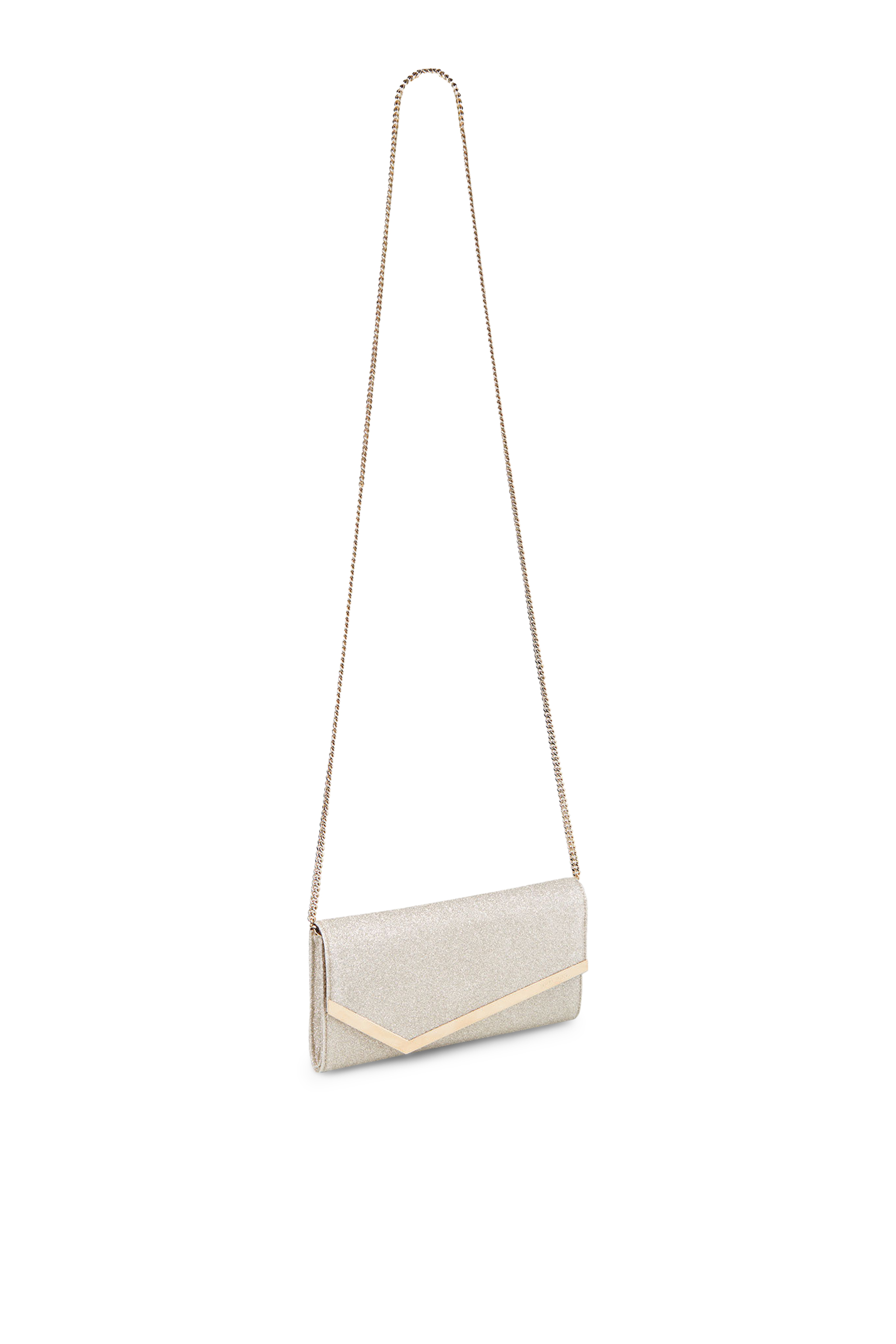 Platinum Ice Dusty Glitter Clutch Bag