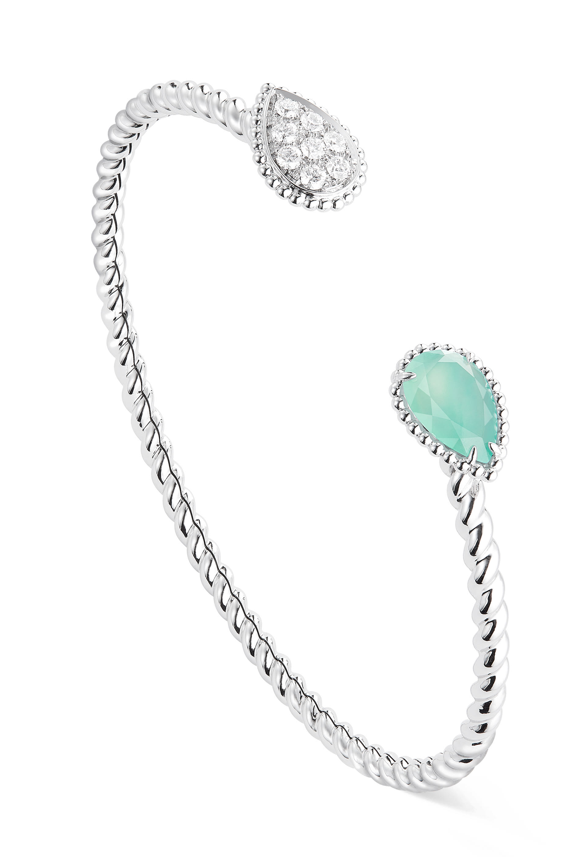 Serpent Boh&egrave;me Double Motif Bracelet, with an aquaprase