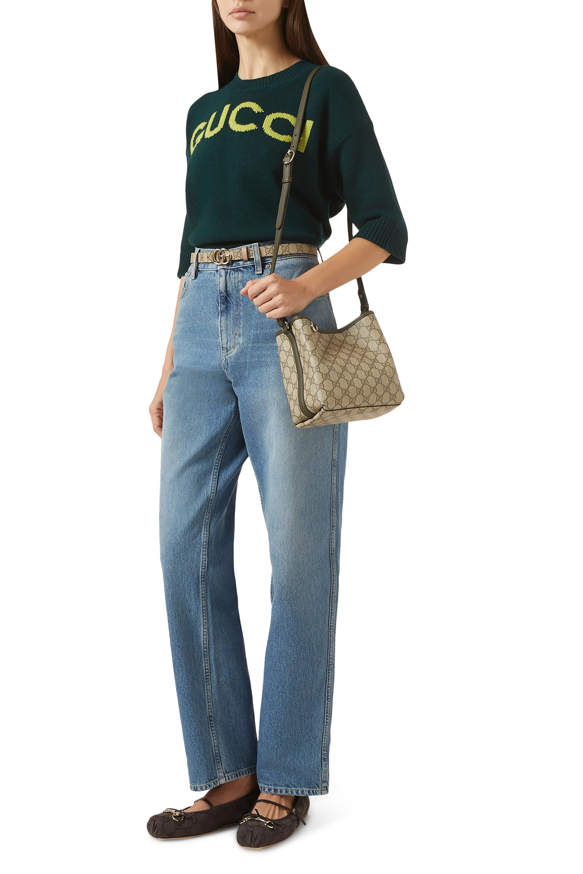 GG Emblem Small Bucket Bag 