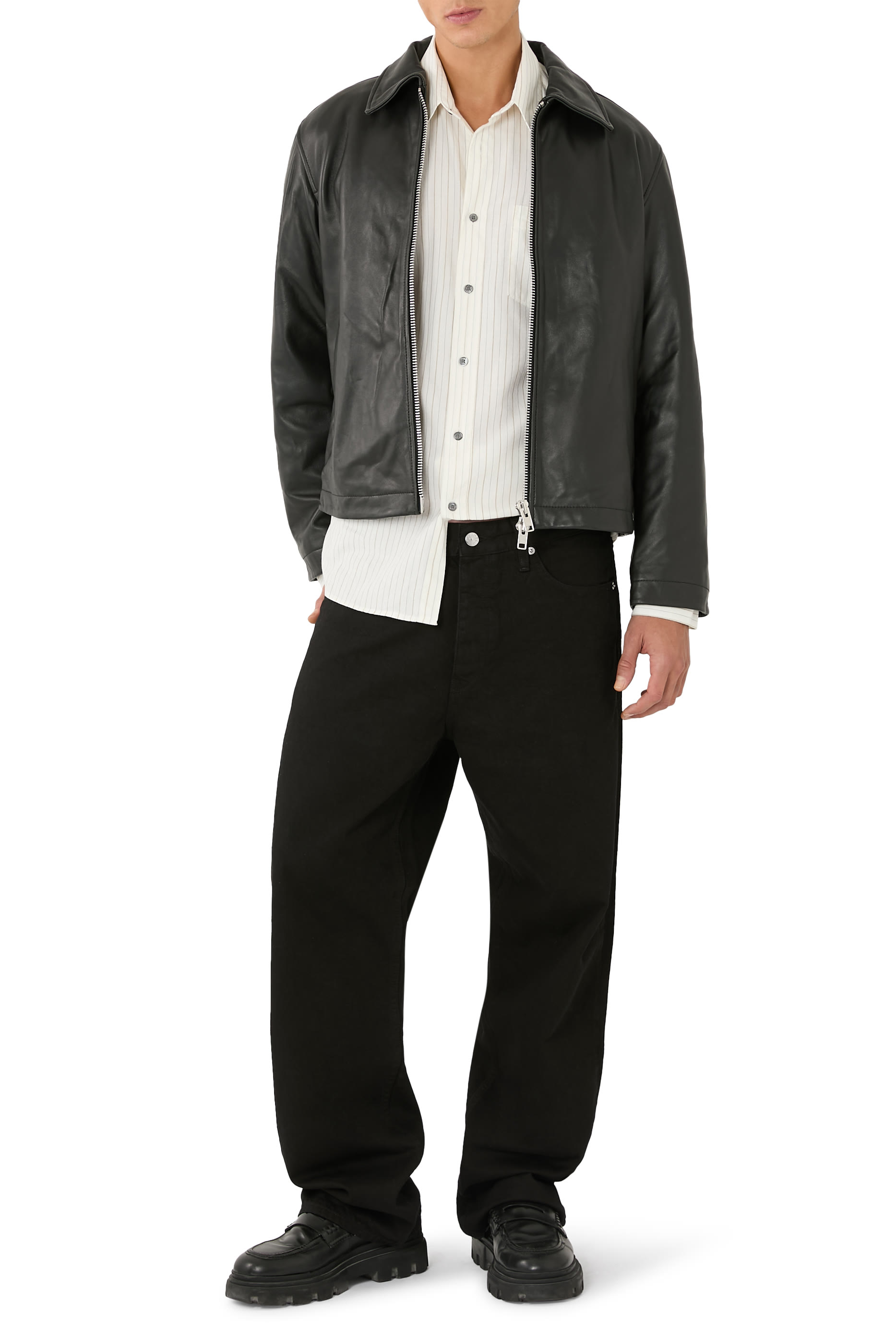 Dyed-Denim Loose Jeans