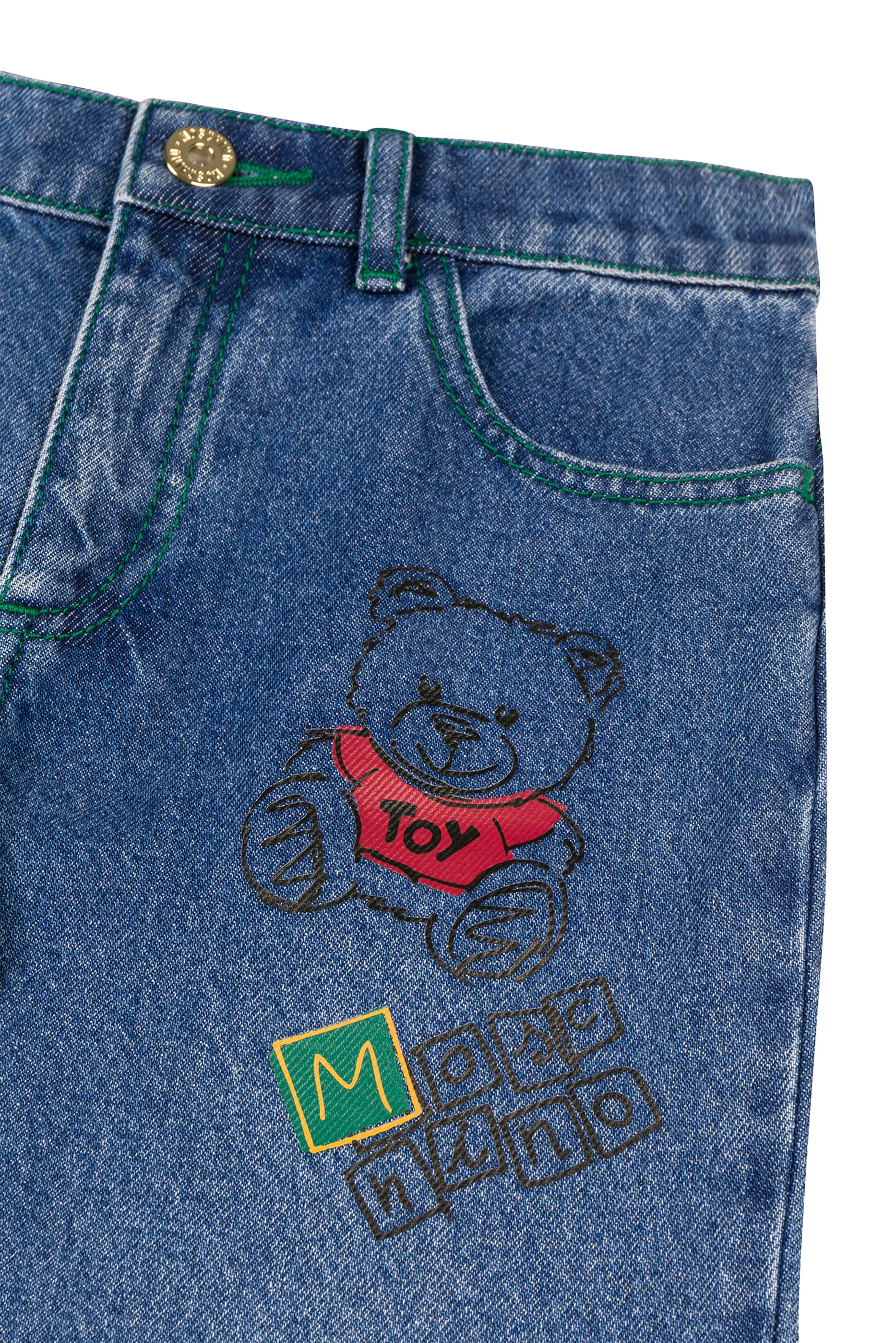 Kids School Print Denim Pants