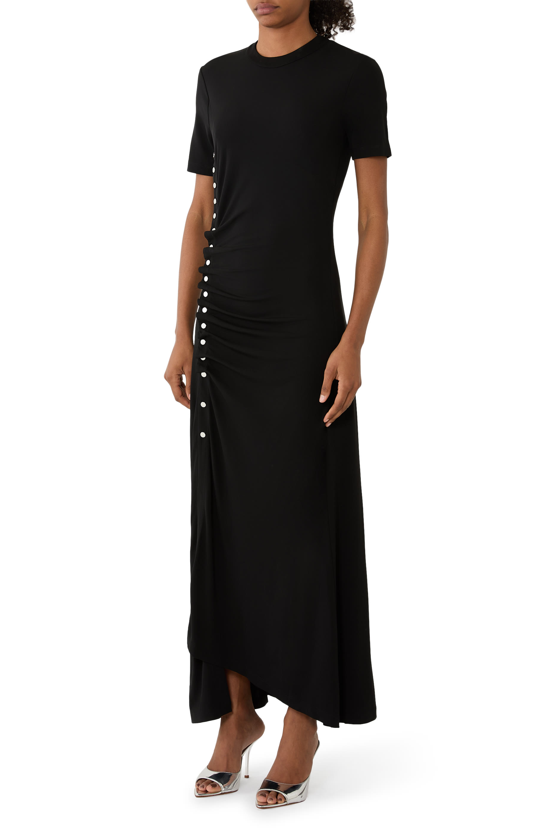 Ruched Stretch-Jersey Dress