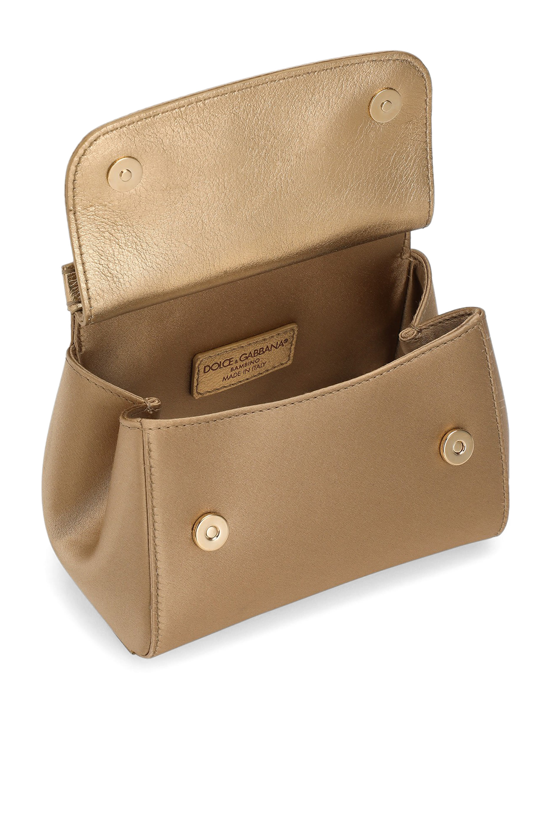 DG Logo Satin & Laminated Calfskin Sicily Bag