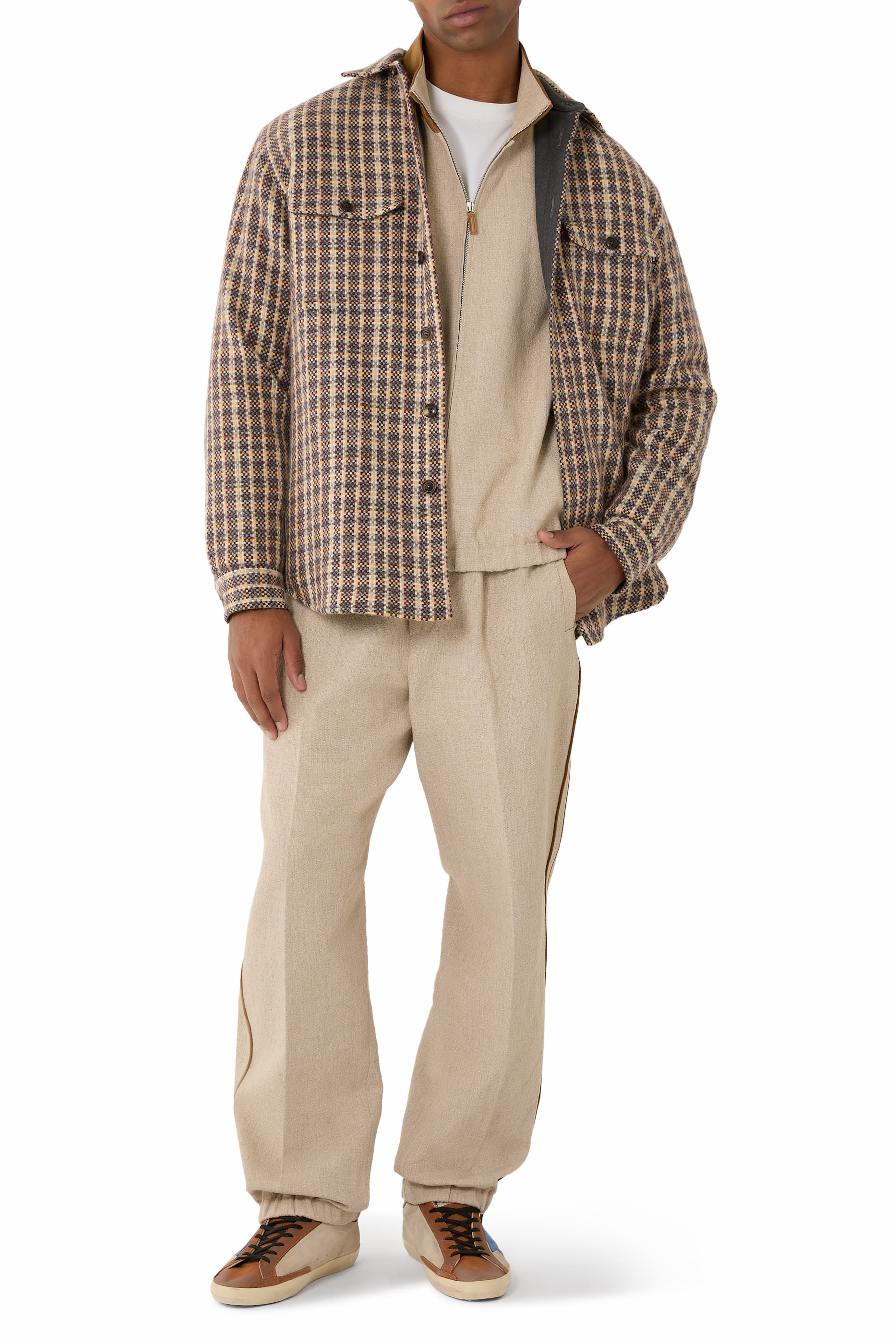  Slub Canvas Straight Pants