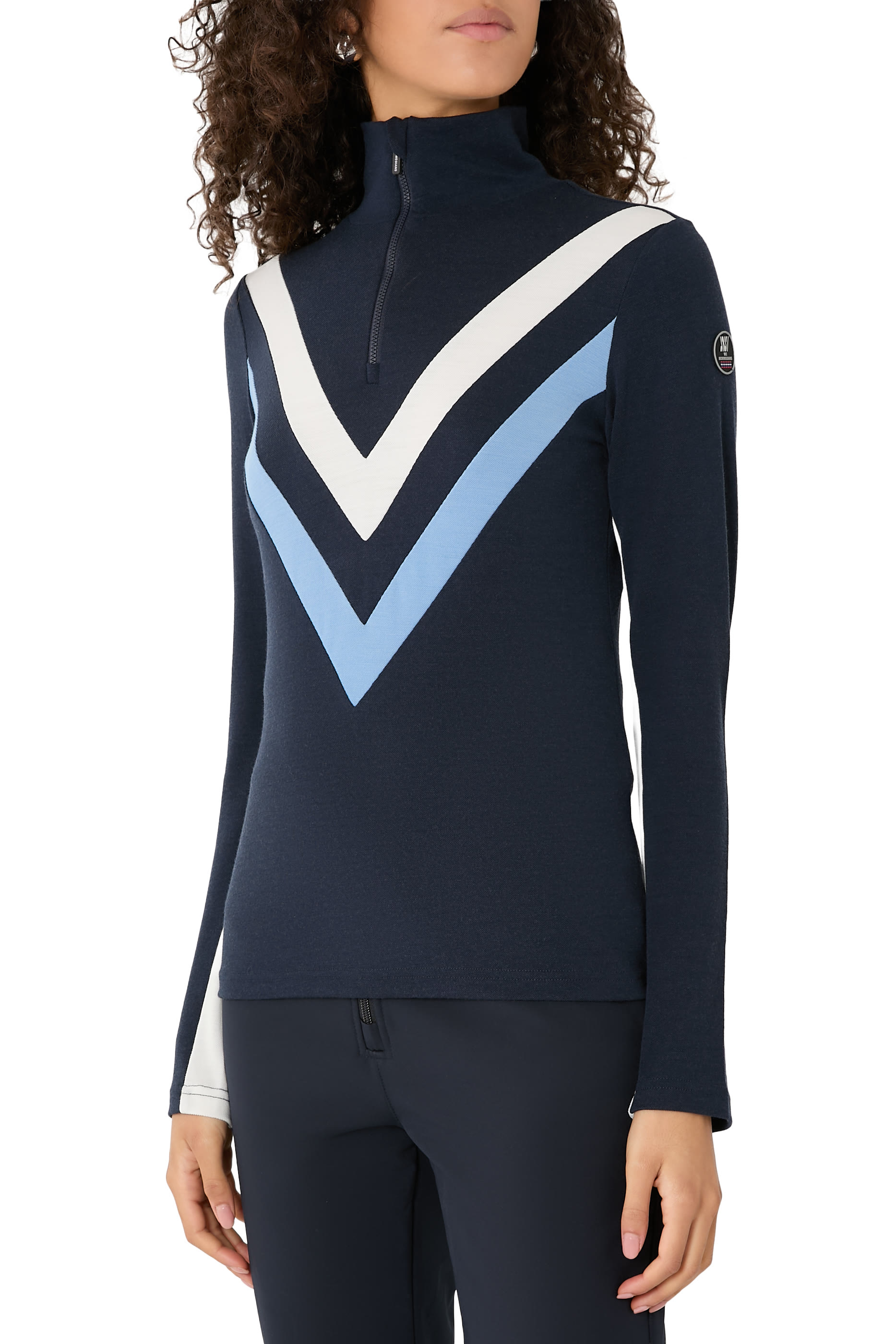 Voss Chevron Quarter Zip Sweater 