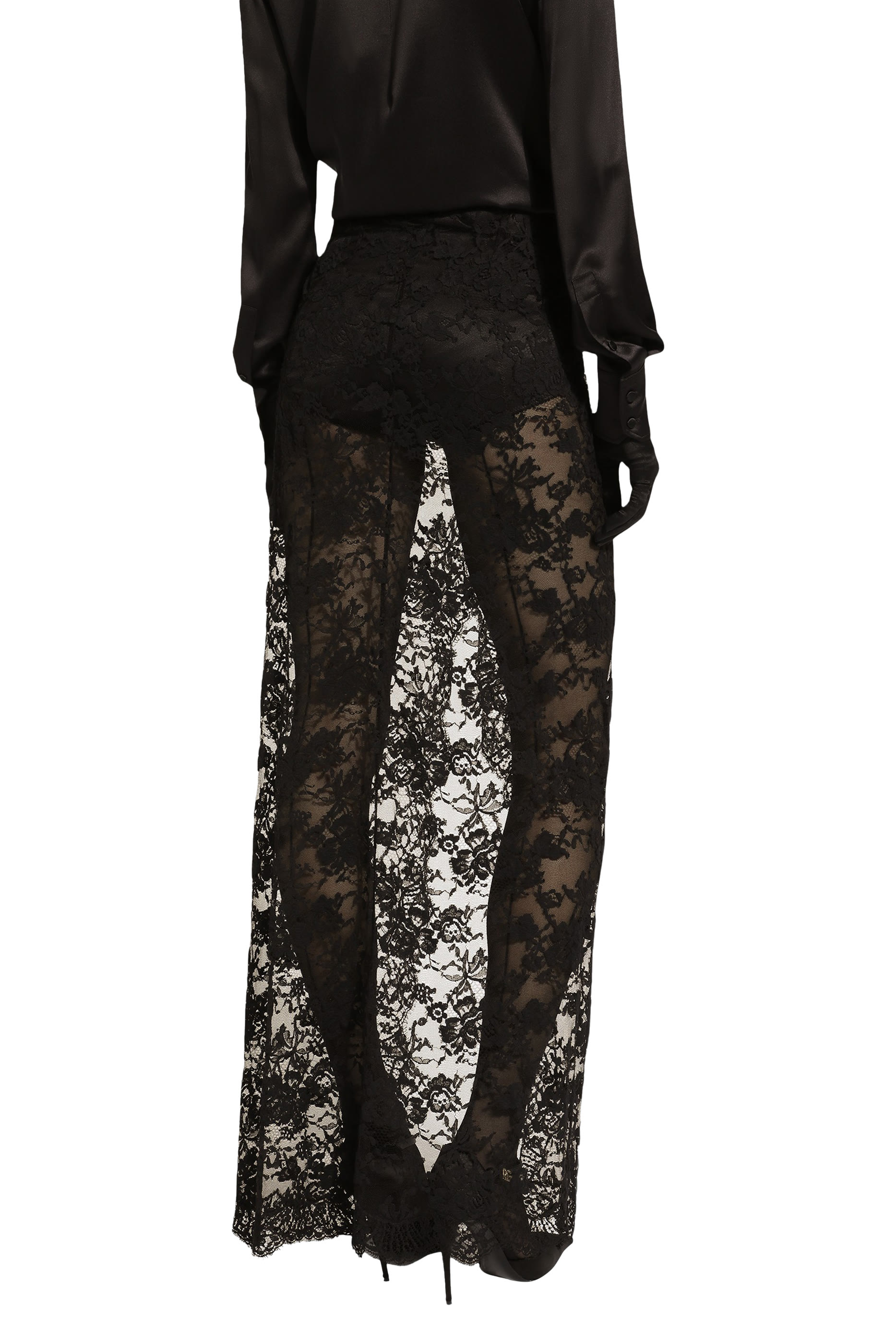 Long Chantilly Lace Skirt