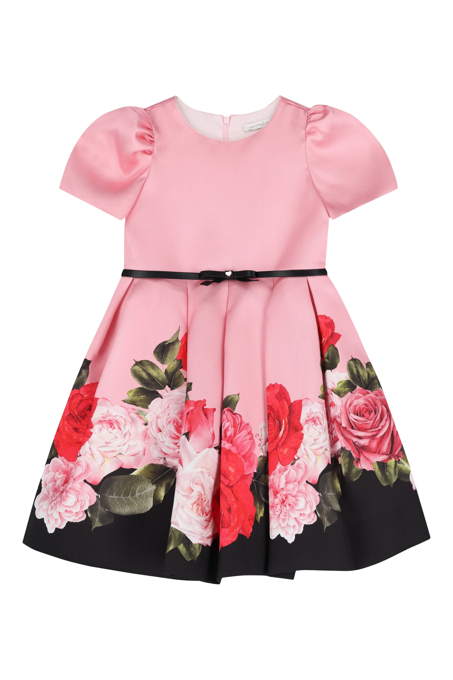 Kids Roses Satin Dress