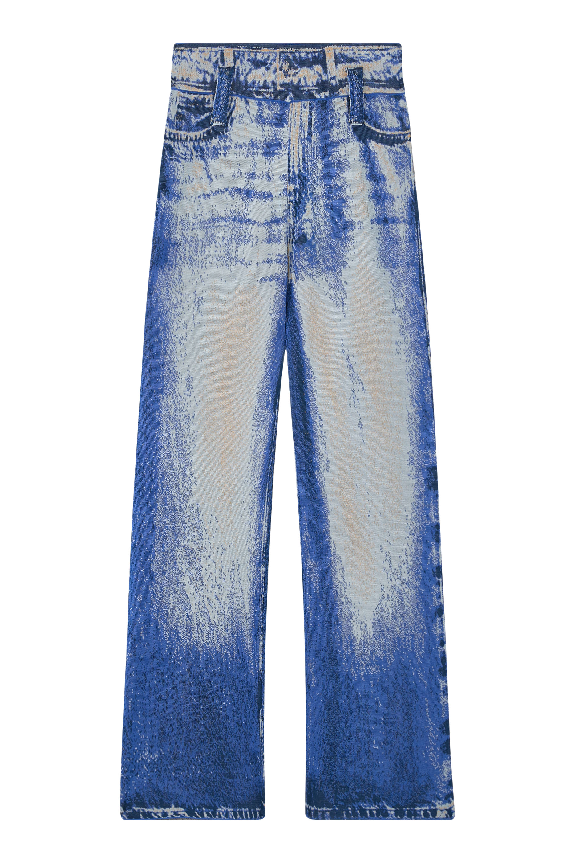 Aria Denim Print Wide Leg Pants