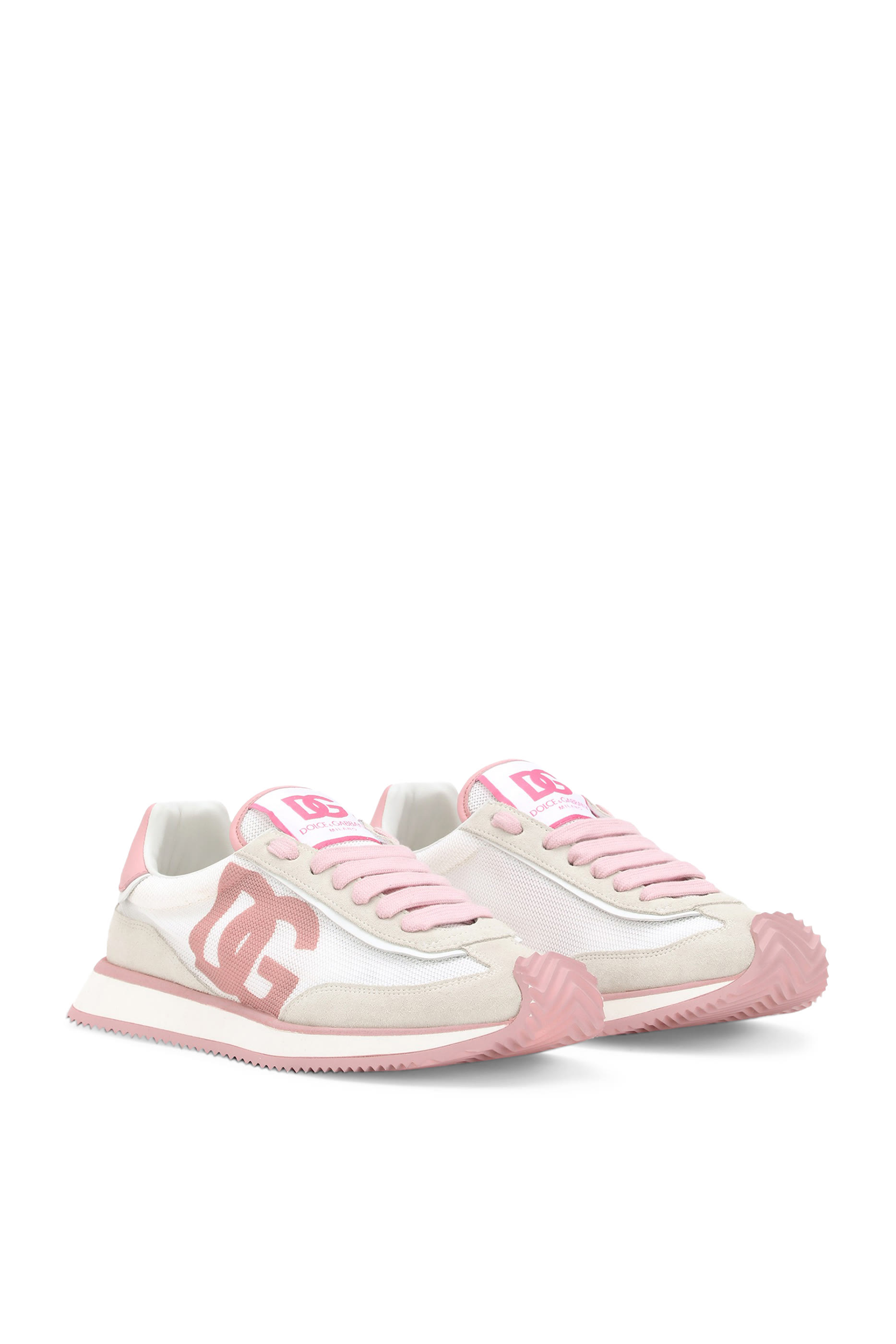 Mixed-Material Cushion Sneakers