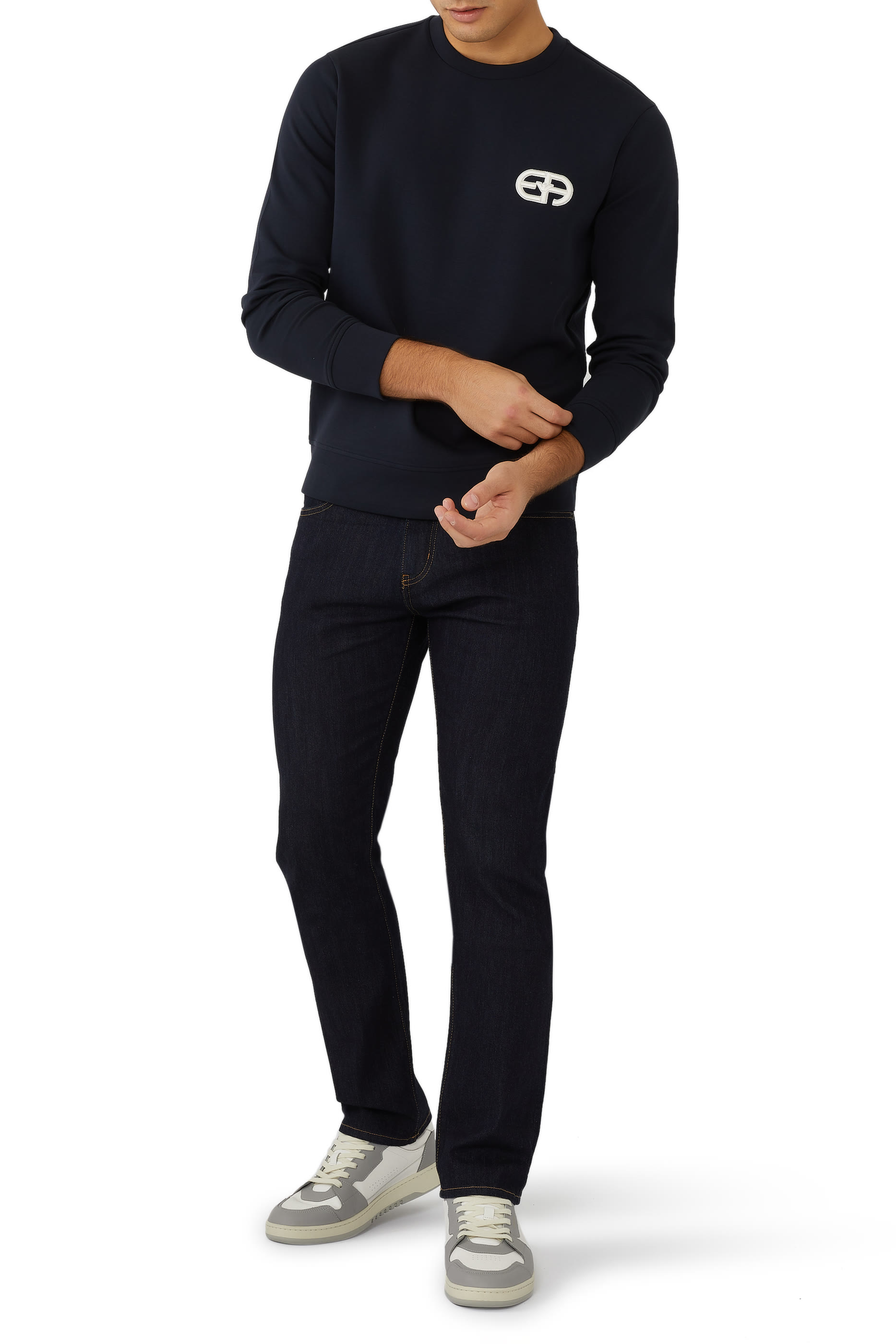 Double Jersey Logo Sweatshirt