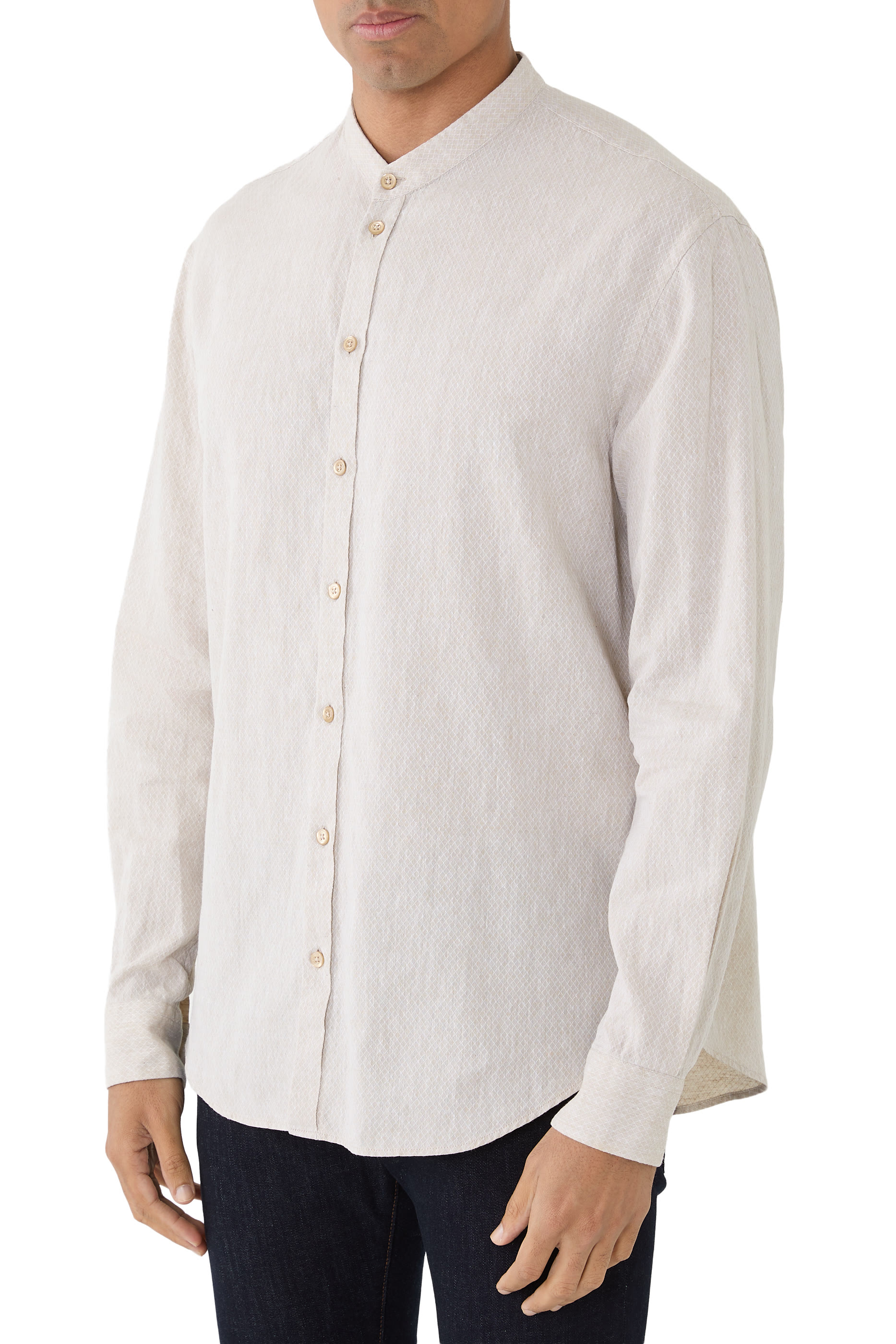 Textured Linen Blend Shirt