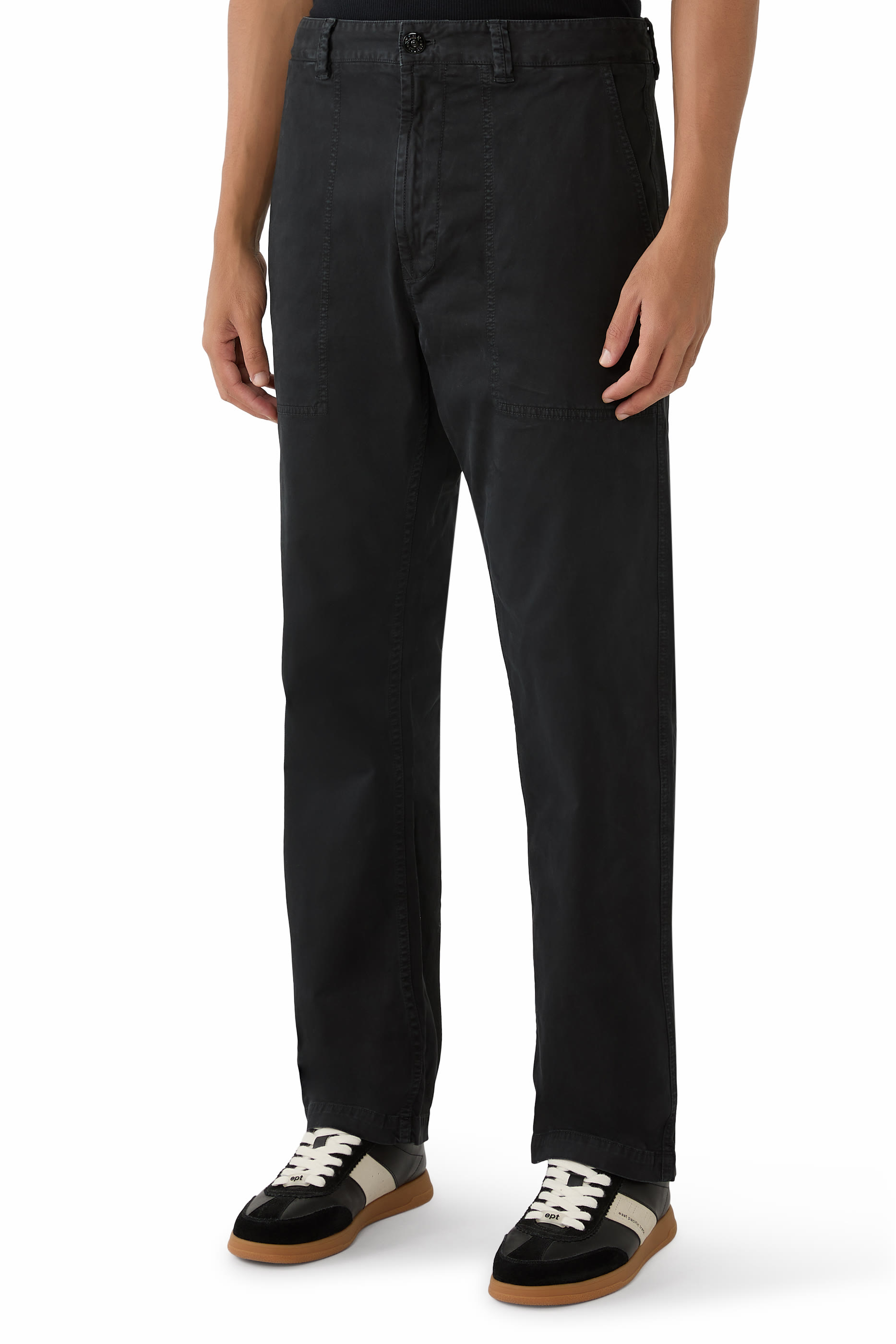 Old Effect Pocket Fatigue Trousers