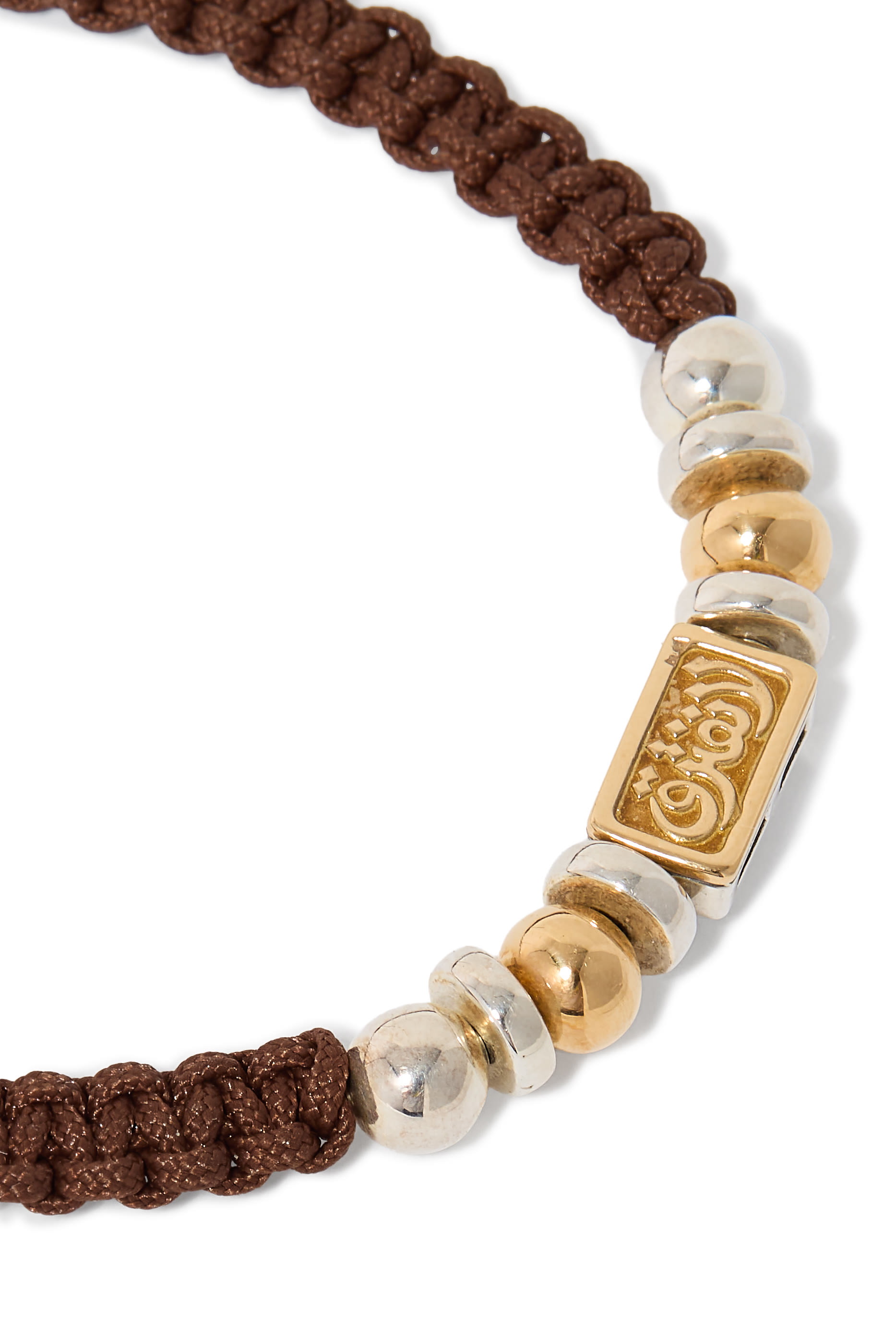 Never Apart Braided Bracelet, 18K Yellow Gold, Sterling Silver & Fabric