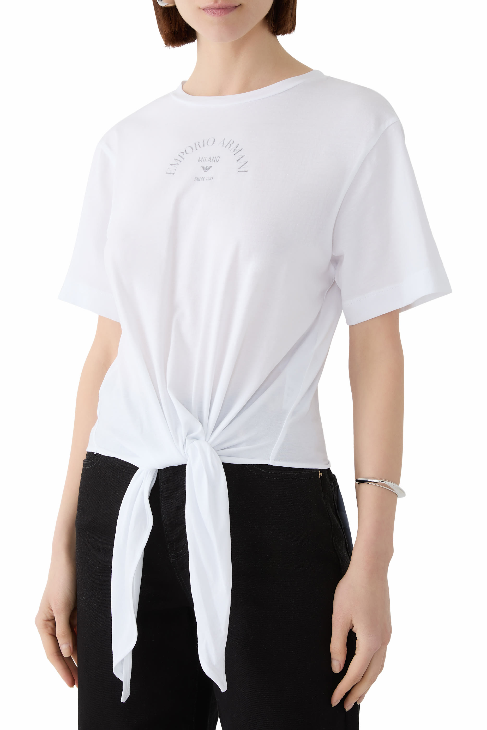 Logo Jersey T-Shirt with Knot