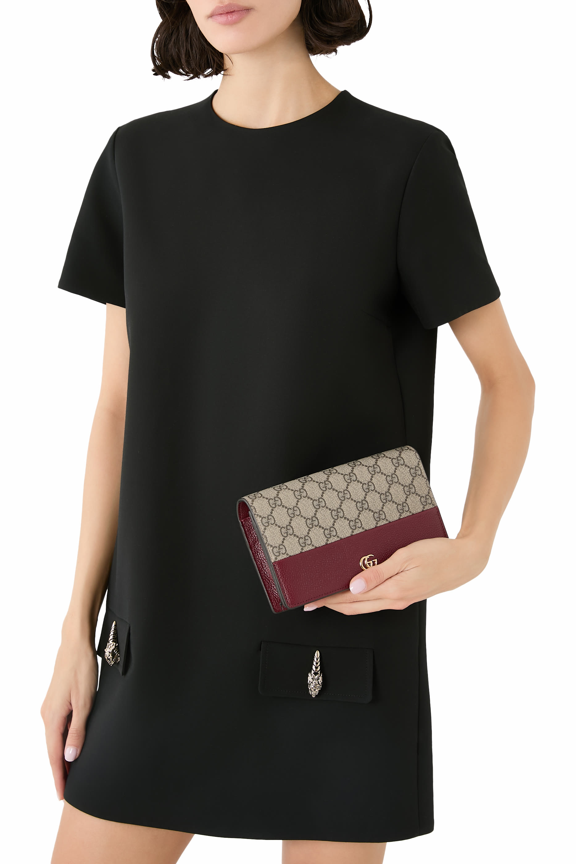 GG Marmont Bi-Color Wallet on Chain