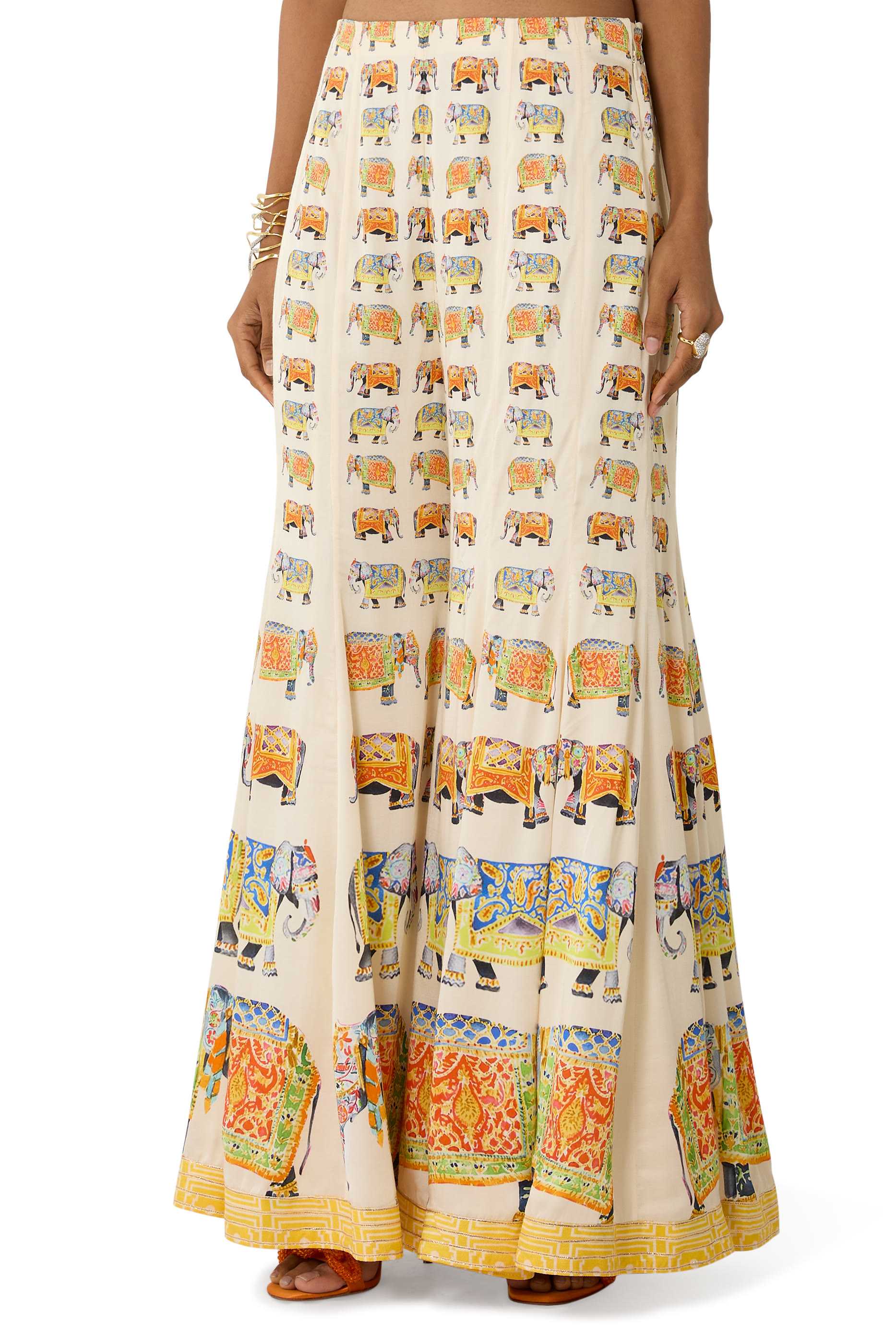  Printed Short Kurta and Palazzo Set with Dupatta