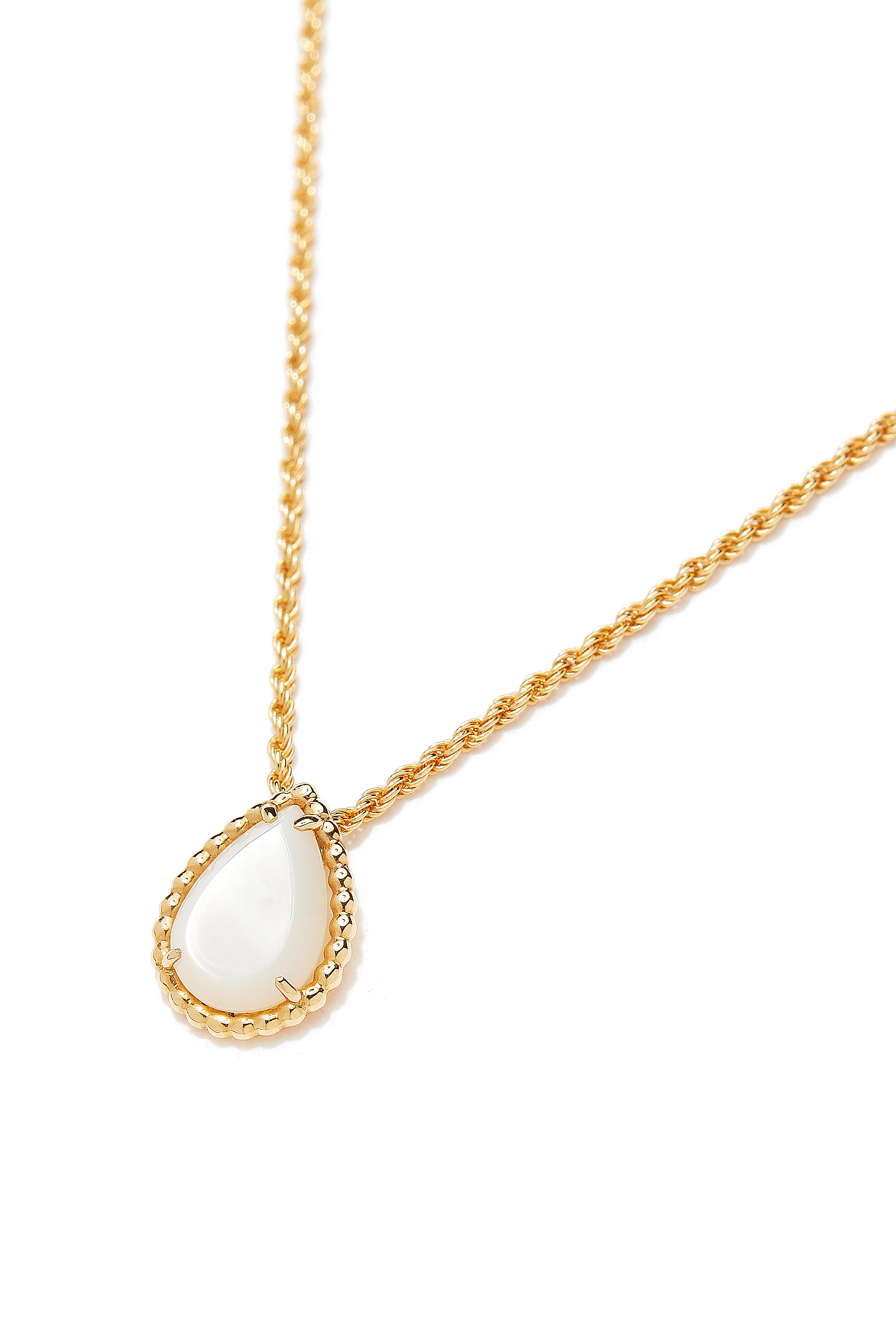 Serpent Boh&egrave;me S Motif Pendant, 18k Yellow Gold & White Mother-of-Pearl