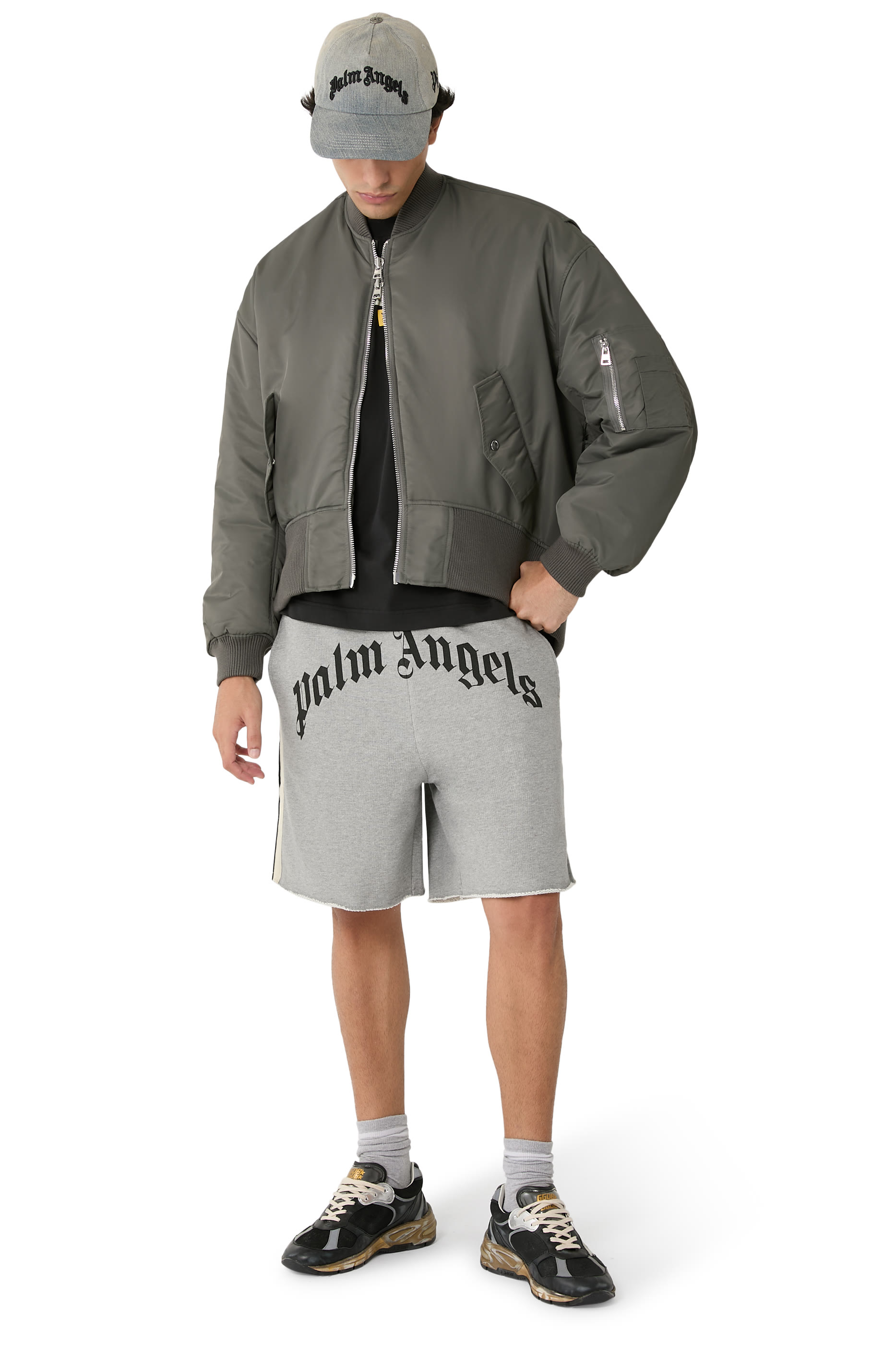 Curved Logo Track Varsity Shorts