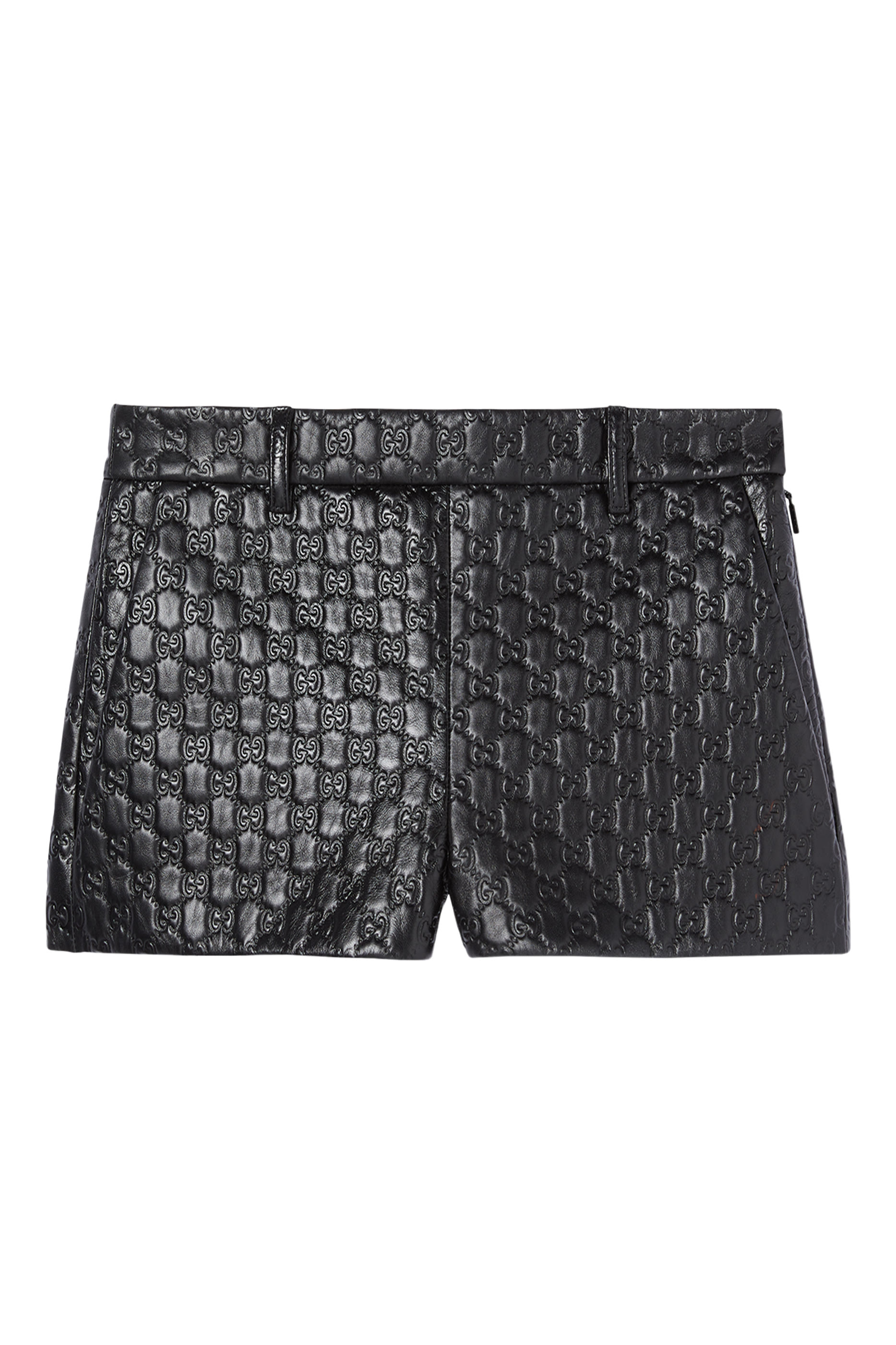  Embossed GG Leather Shorts