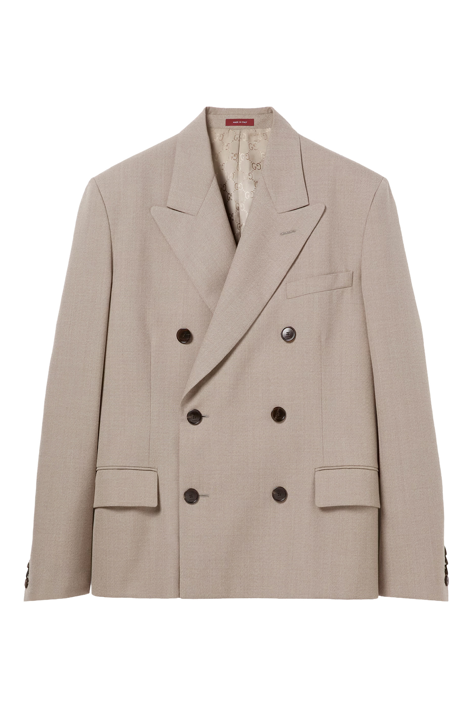  Double-Breasted Wool Moulin&eacute; Jacket 