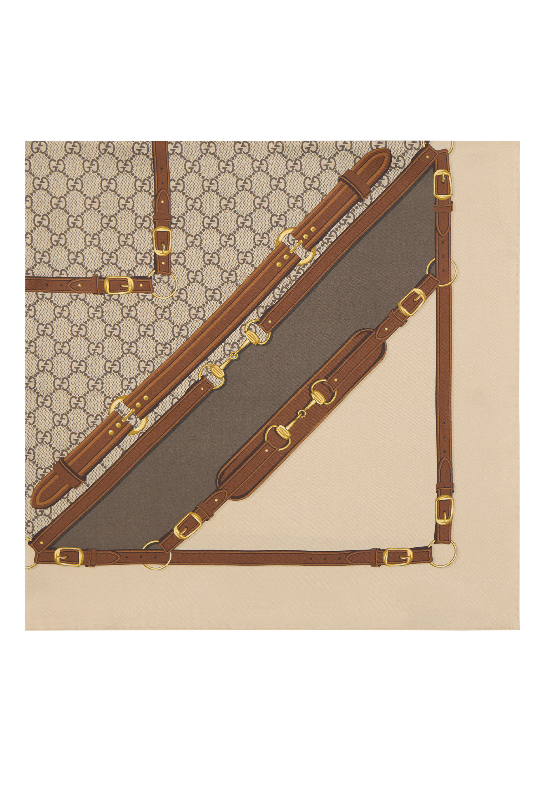 Printed Silk Twill Carr&eacute; 