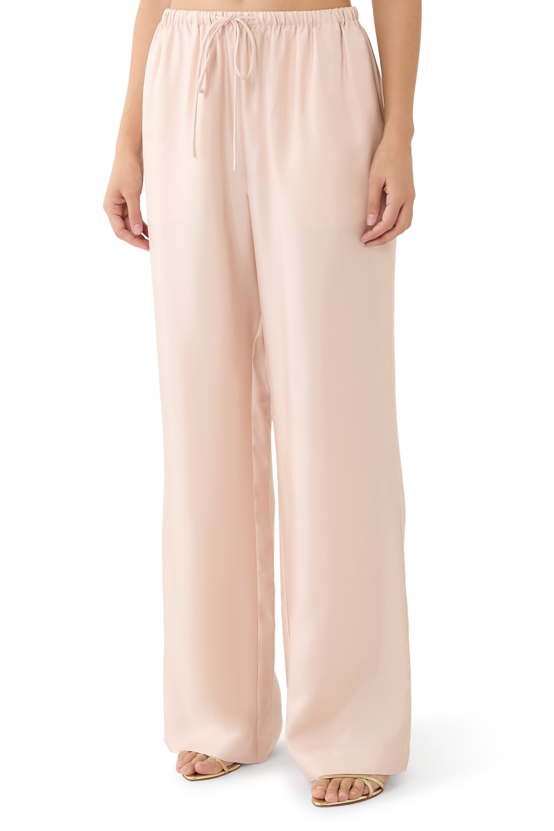 Relaxed Silk Trousers 