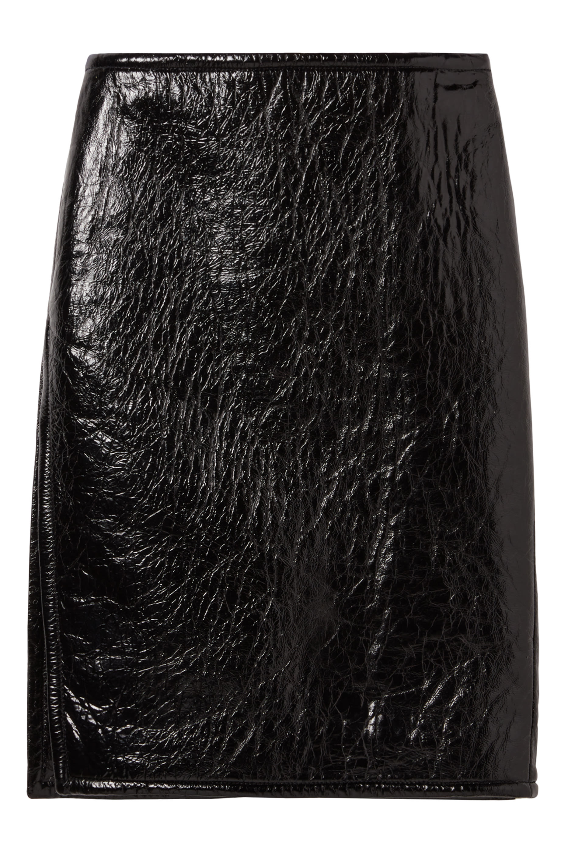 Shiny Leather and Neoprene Skirt