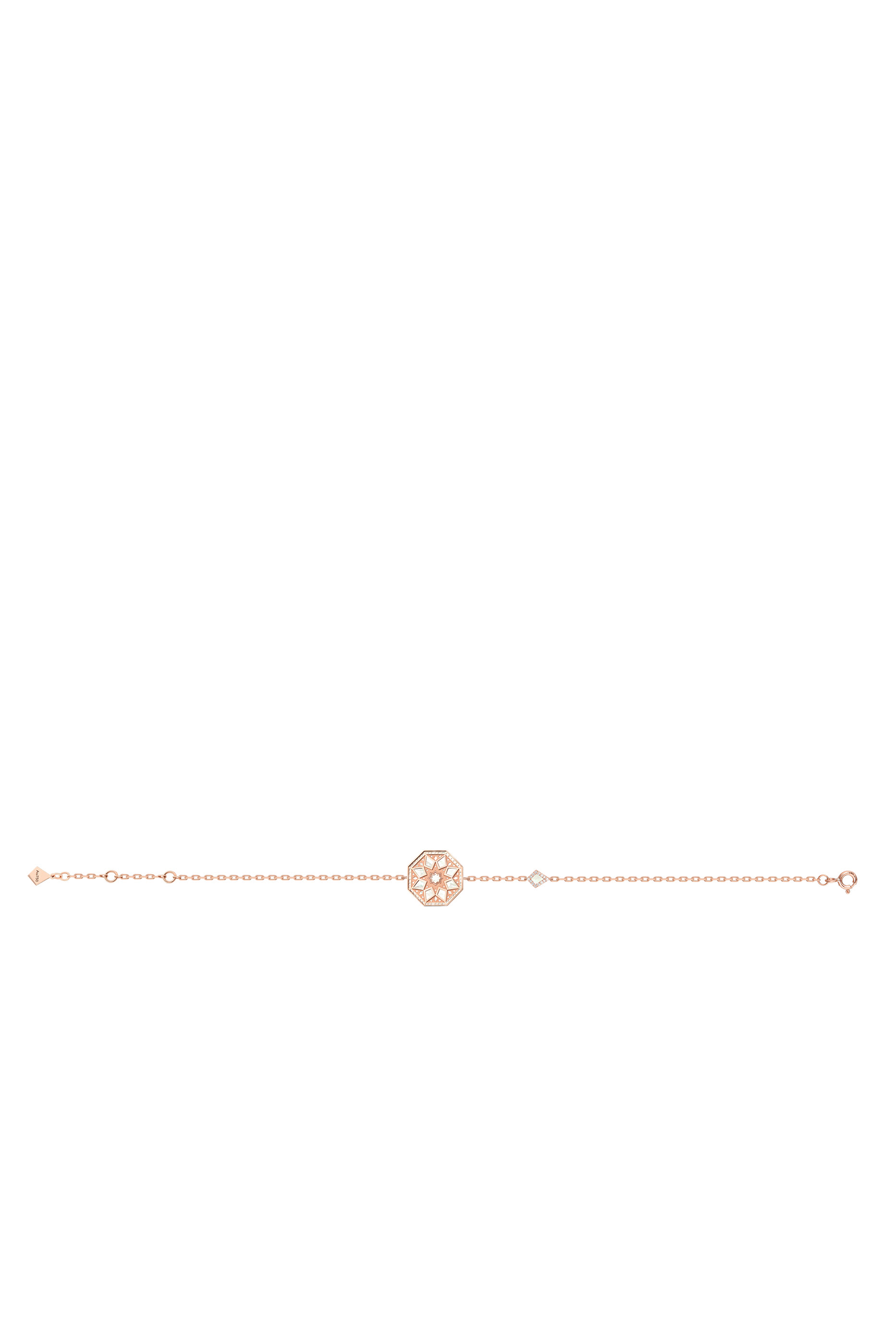  Classic Turath Bracelet,  18K Rose Gold, Mother of Pearl & Diamonds