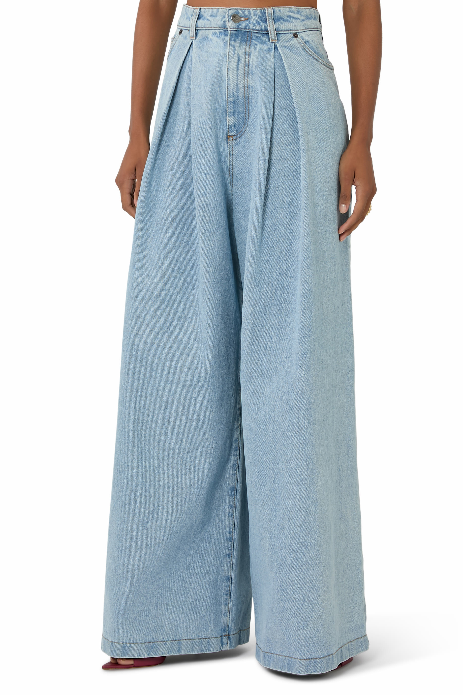 High-Rise Wide Leg Jeans 