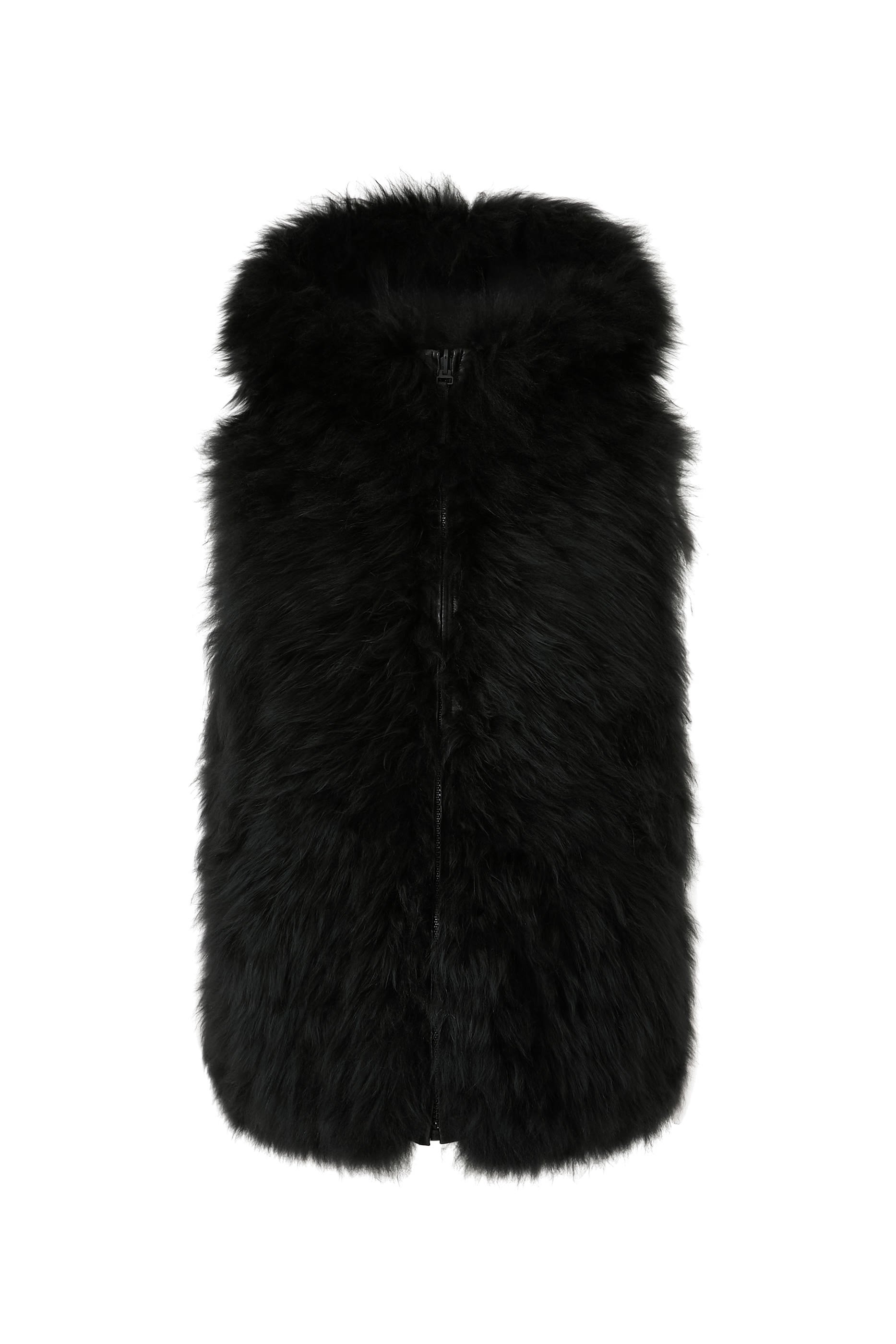  Reversible Long-Haired Lambskin Gilet