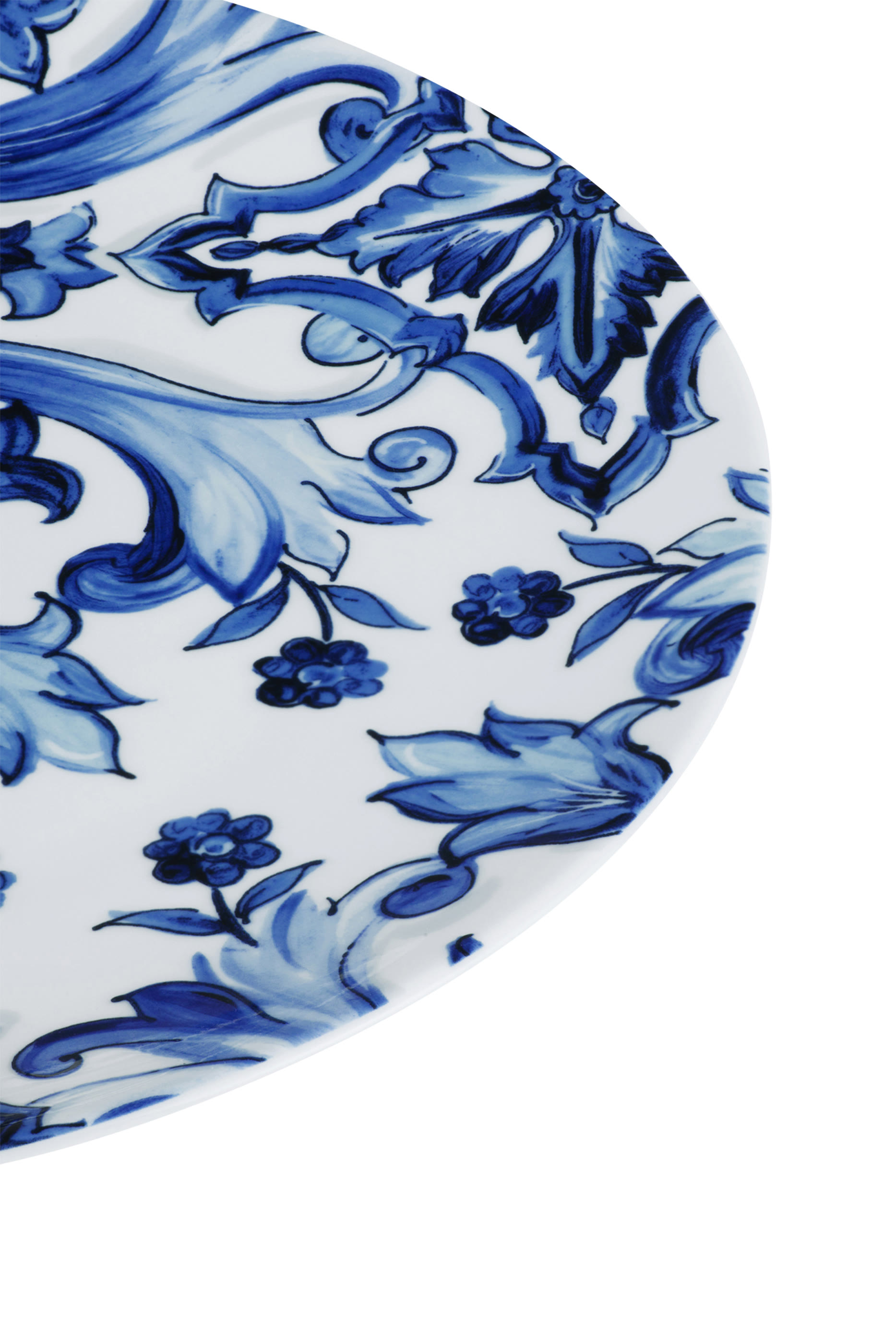 Blu Mediterraneo Fiore Foglie Service Plate