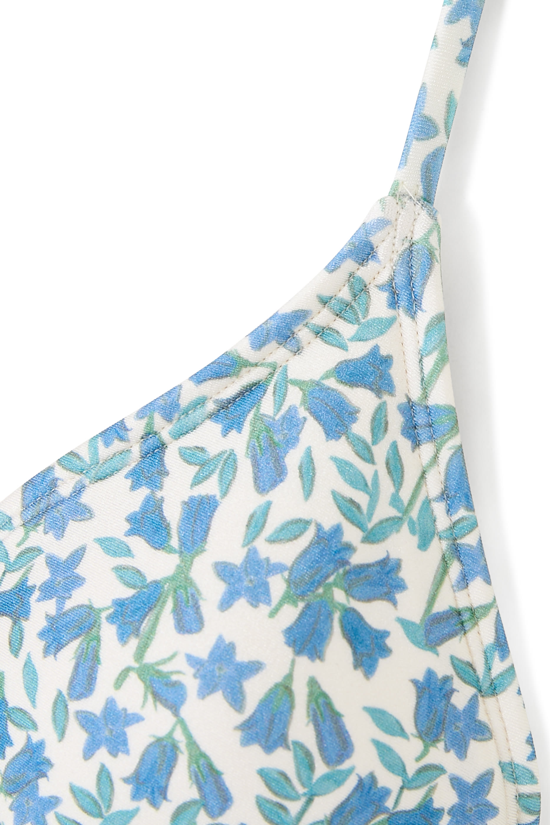 Printed String Triangle Bikini Top