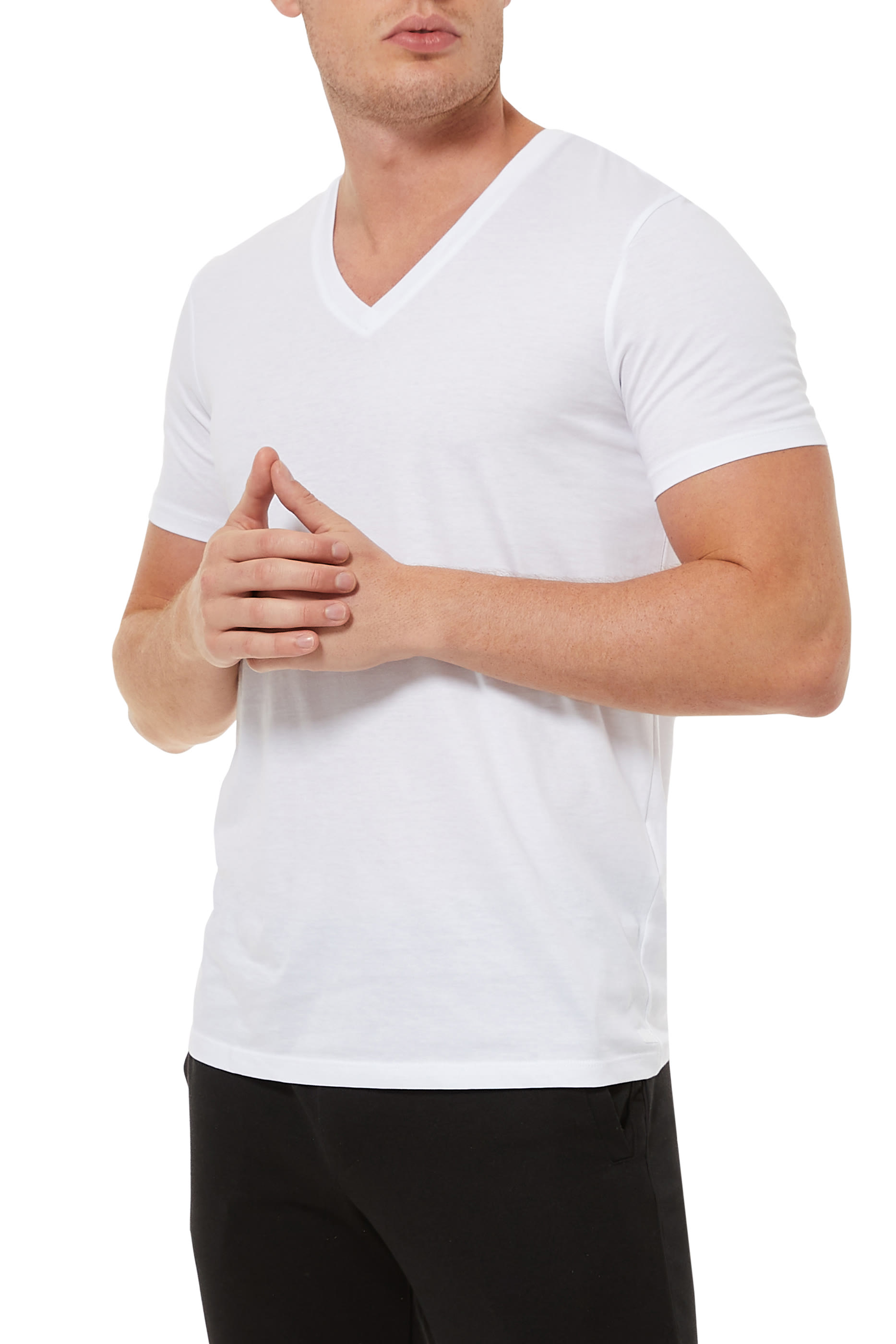 Pima Cotton V-Neck T-Shirt