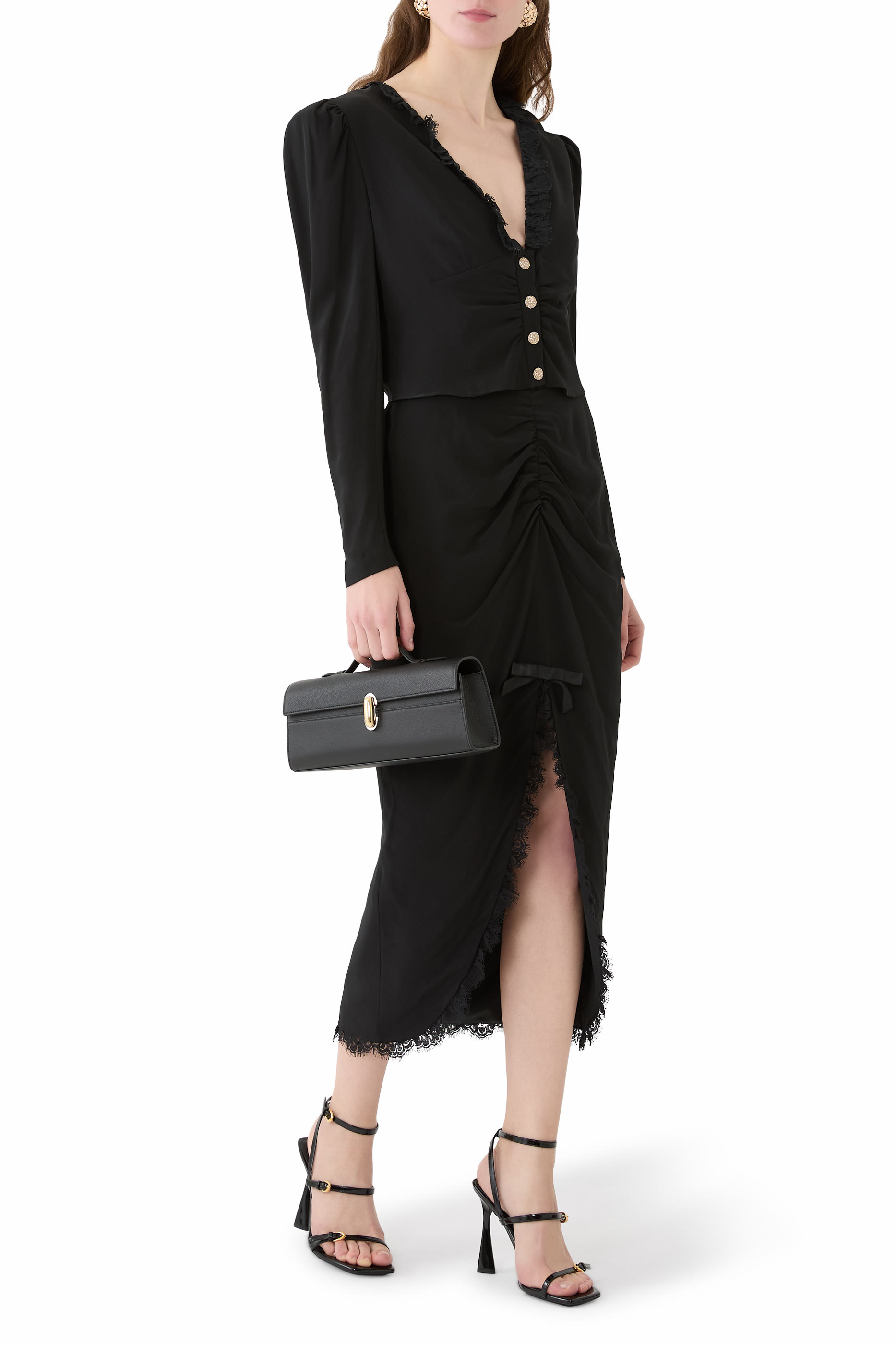 Midi Skirt With Ruffles