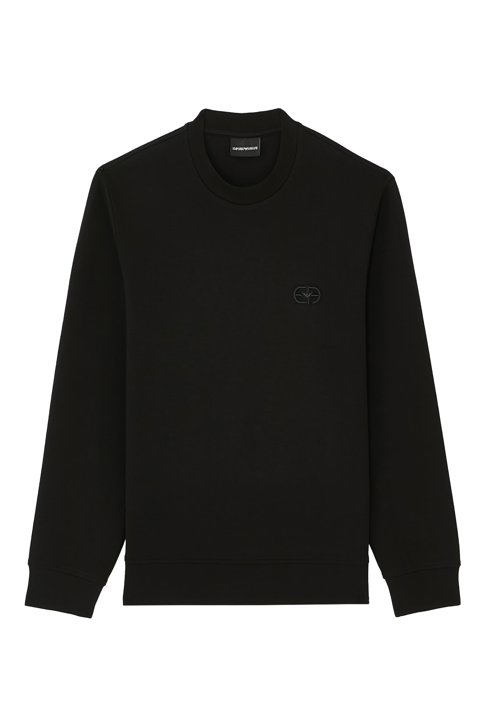 Embossed EA Logo Double-Jersey Sweatshirt