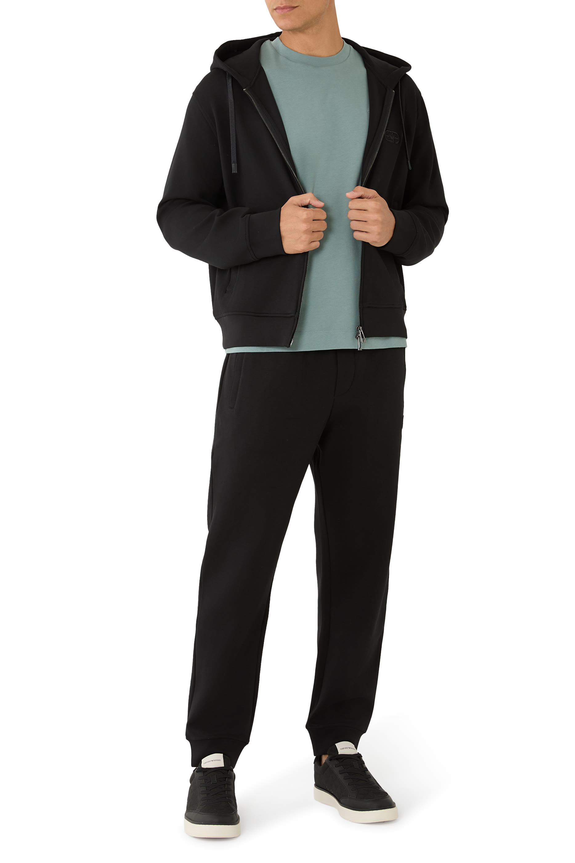 Embroidered EA Logo Zip-Up Hoodie