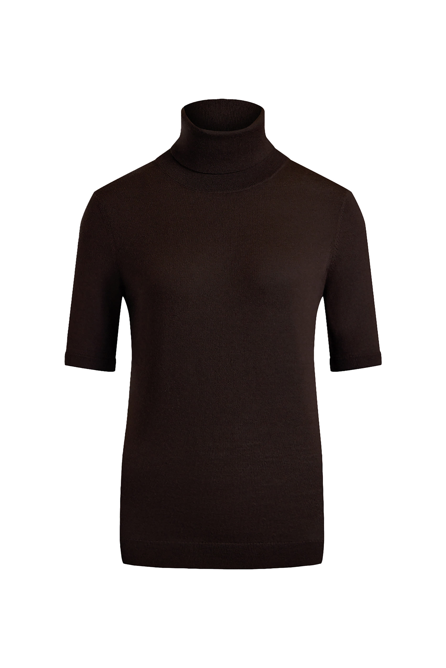 Merino Wool High Neck Wrap Blouse