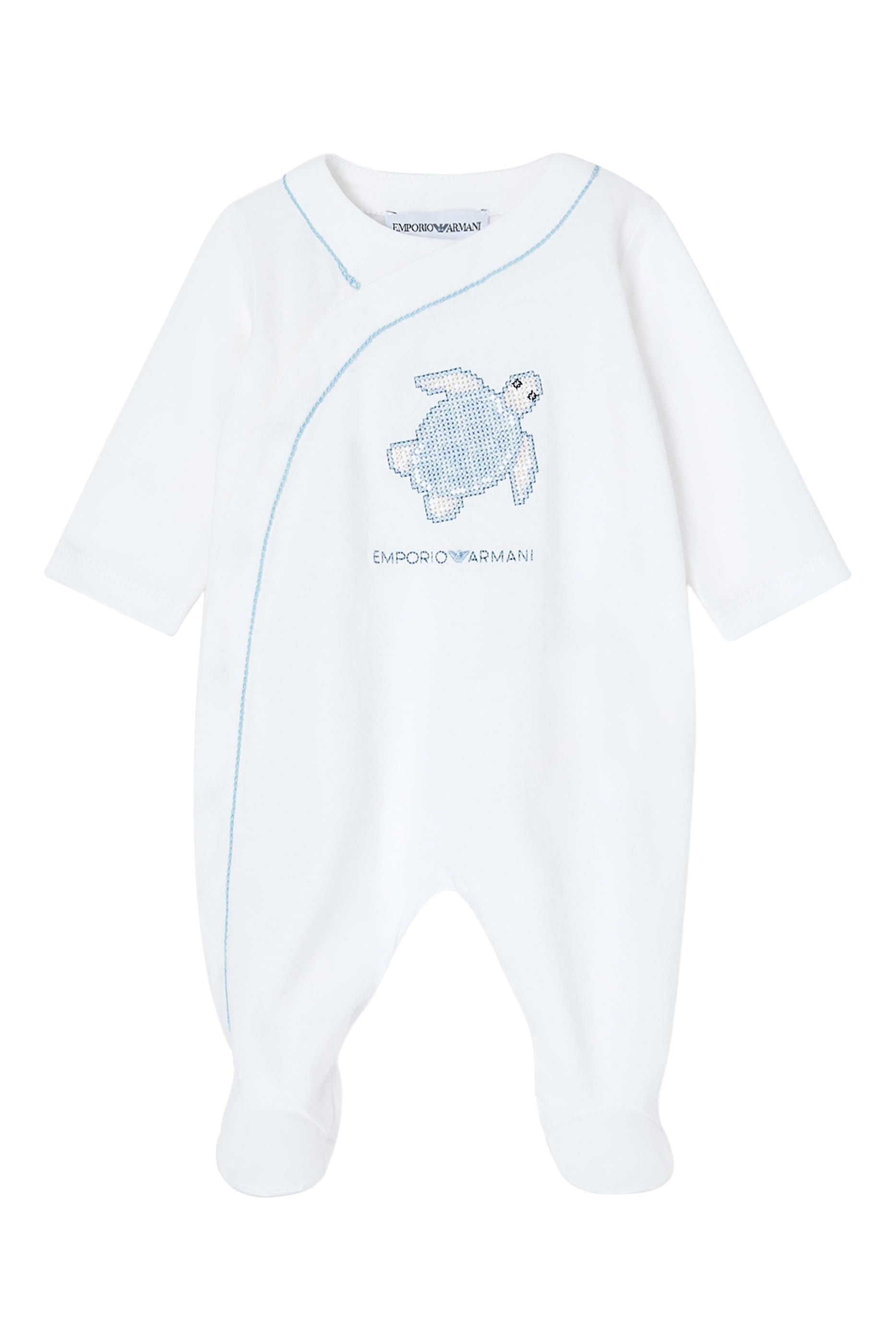 Kids Jersey Marine Story Embroidery Romper
