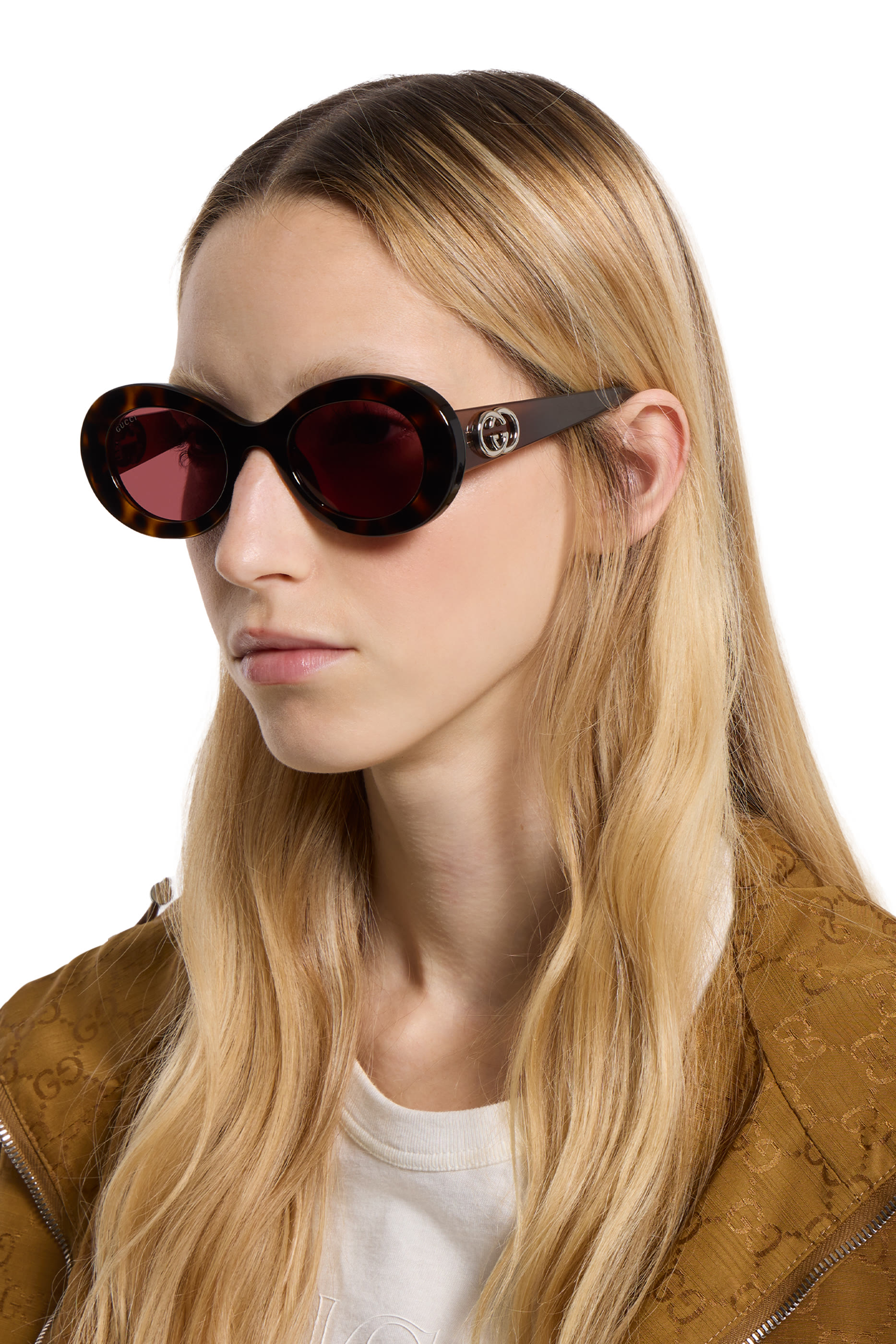 GG2026S Oval Frame Sunglasses