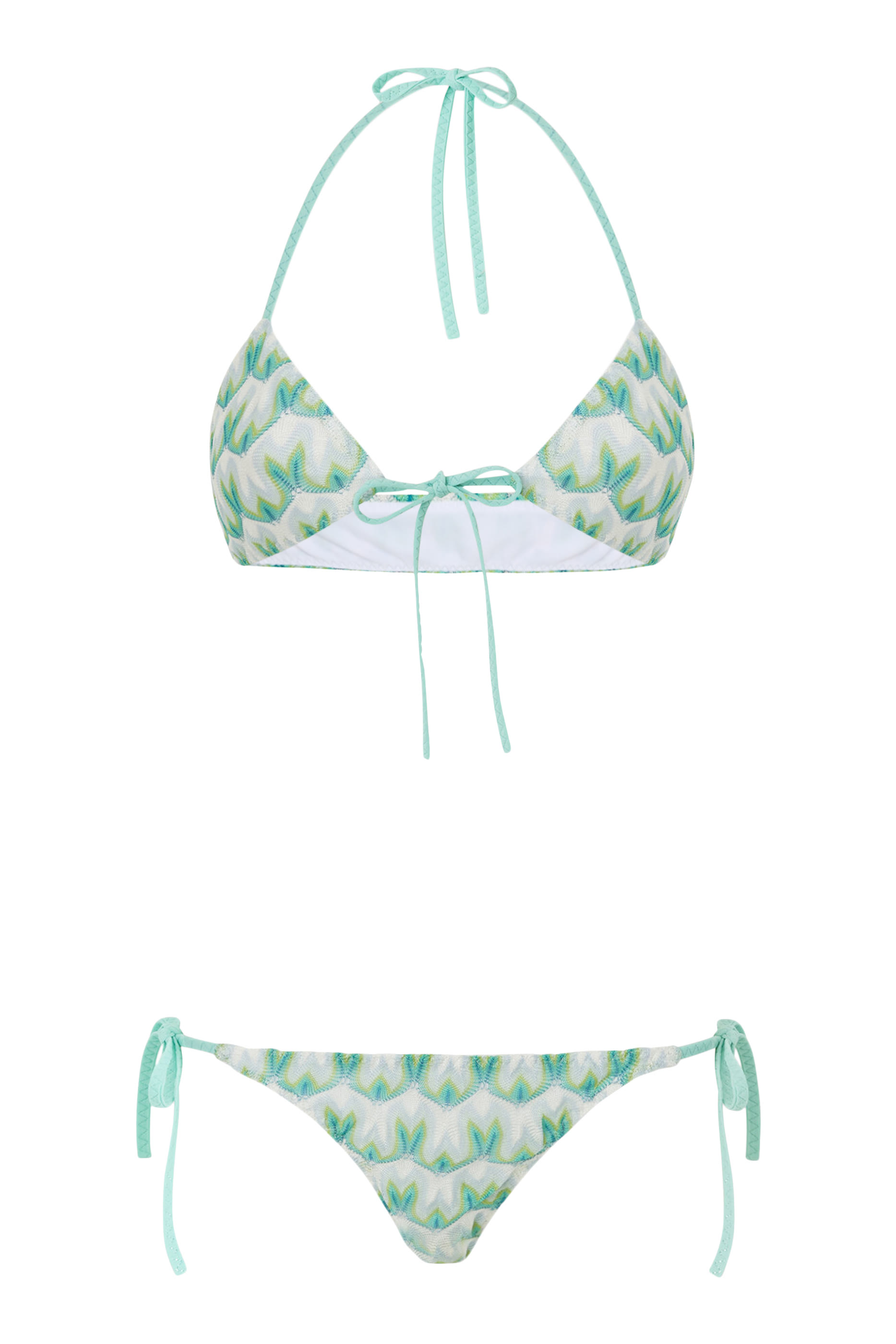Mare Raschel Floral Lace Triangle Bikini Set