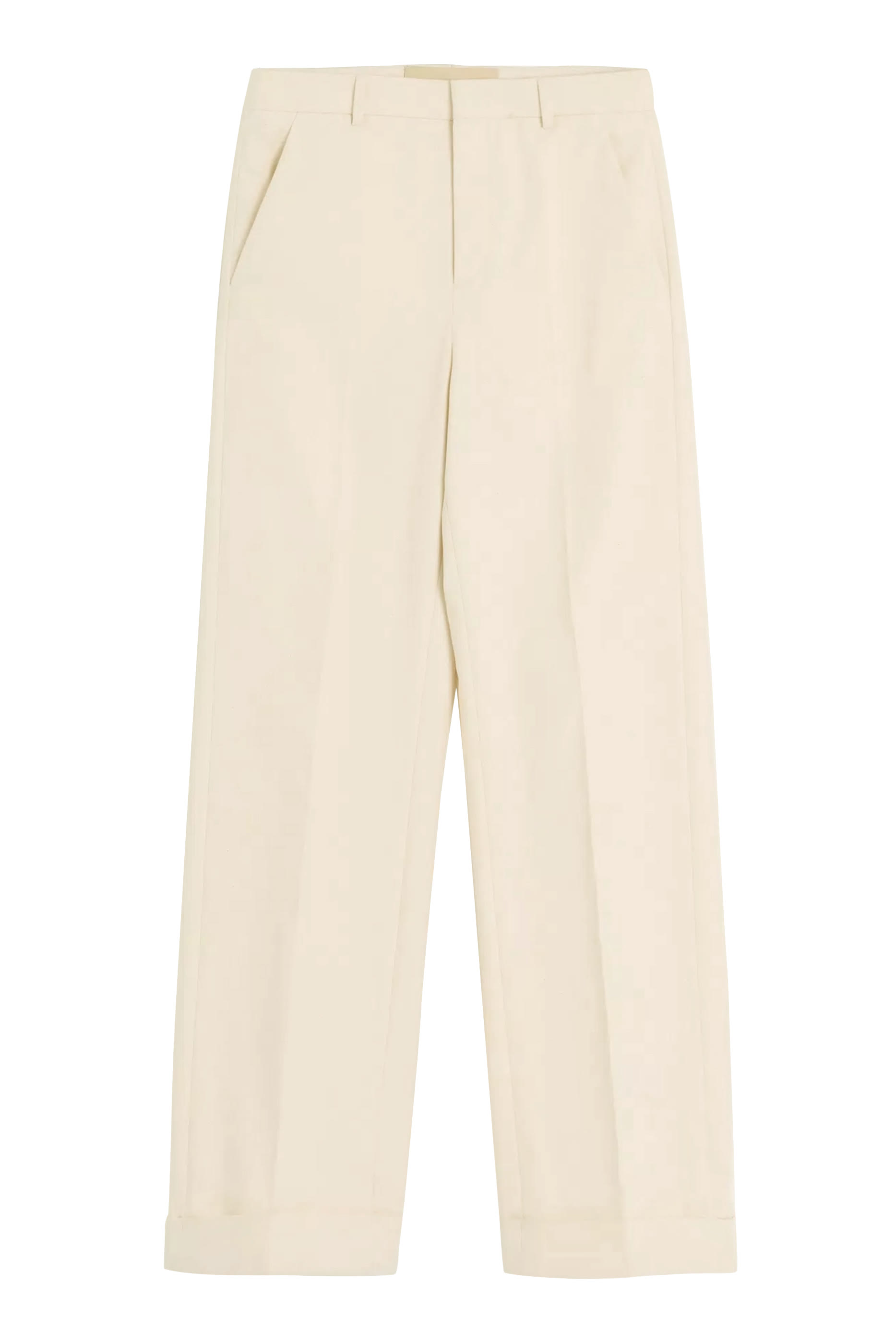 Cuffed Cotton Canvas Pants