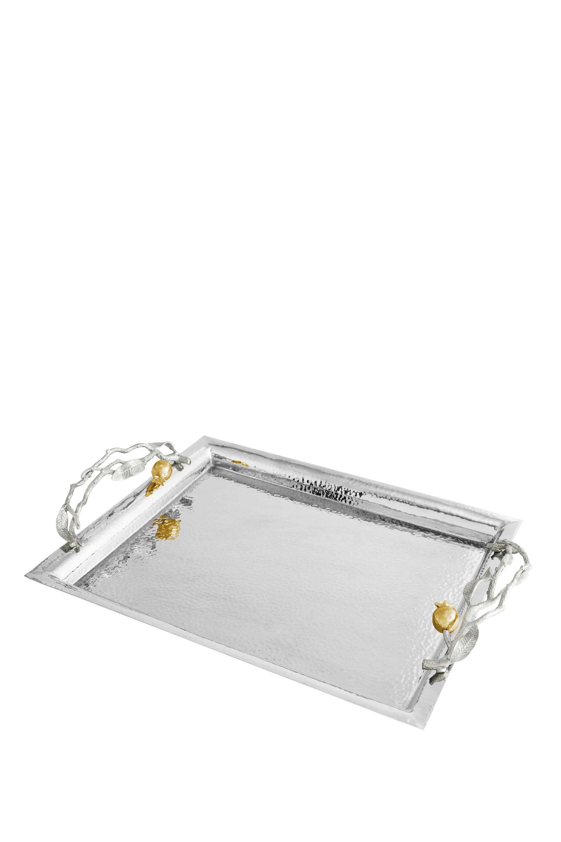 Pomegranate Silver & Gold Serving Tray