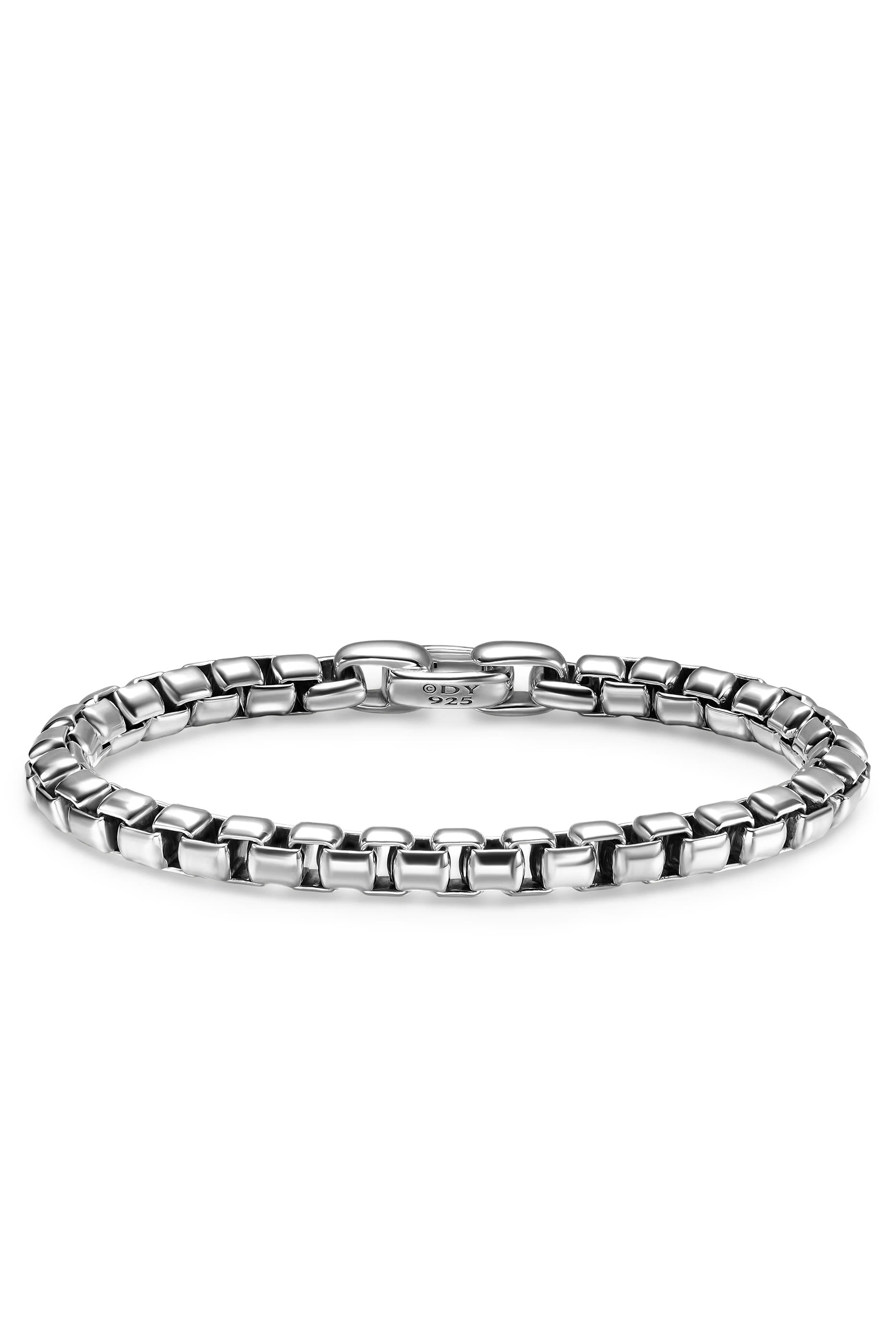 Extra-Large Box Sterling Silver Chain Bracelet