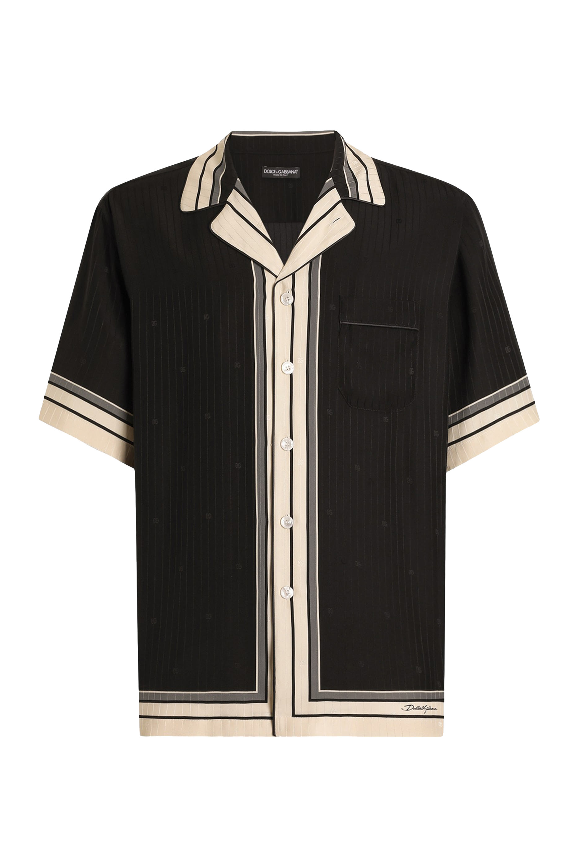 Logo & Stripe Hawaii Shirt