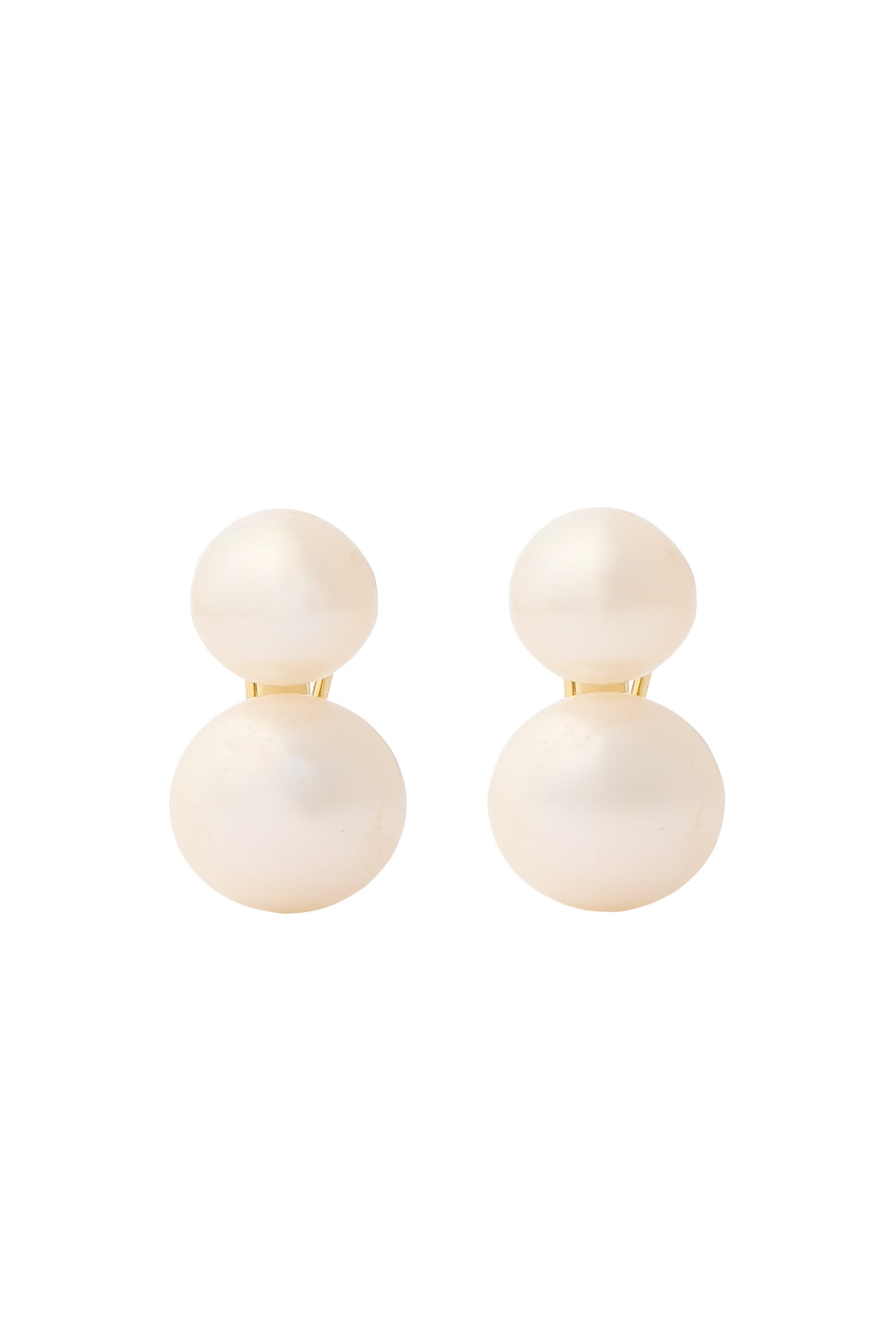  Bianca Pearl Earrings, 14ct Vermeil on Sterling Silver & Freshwater Pearl