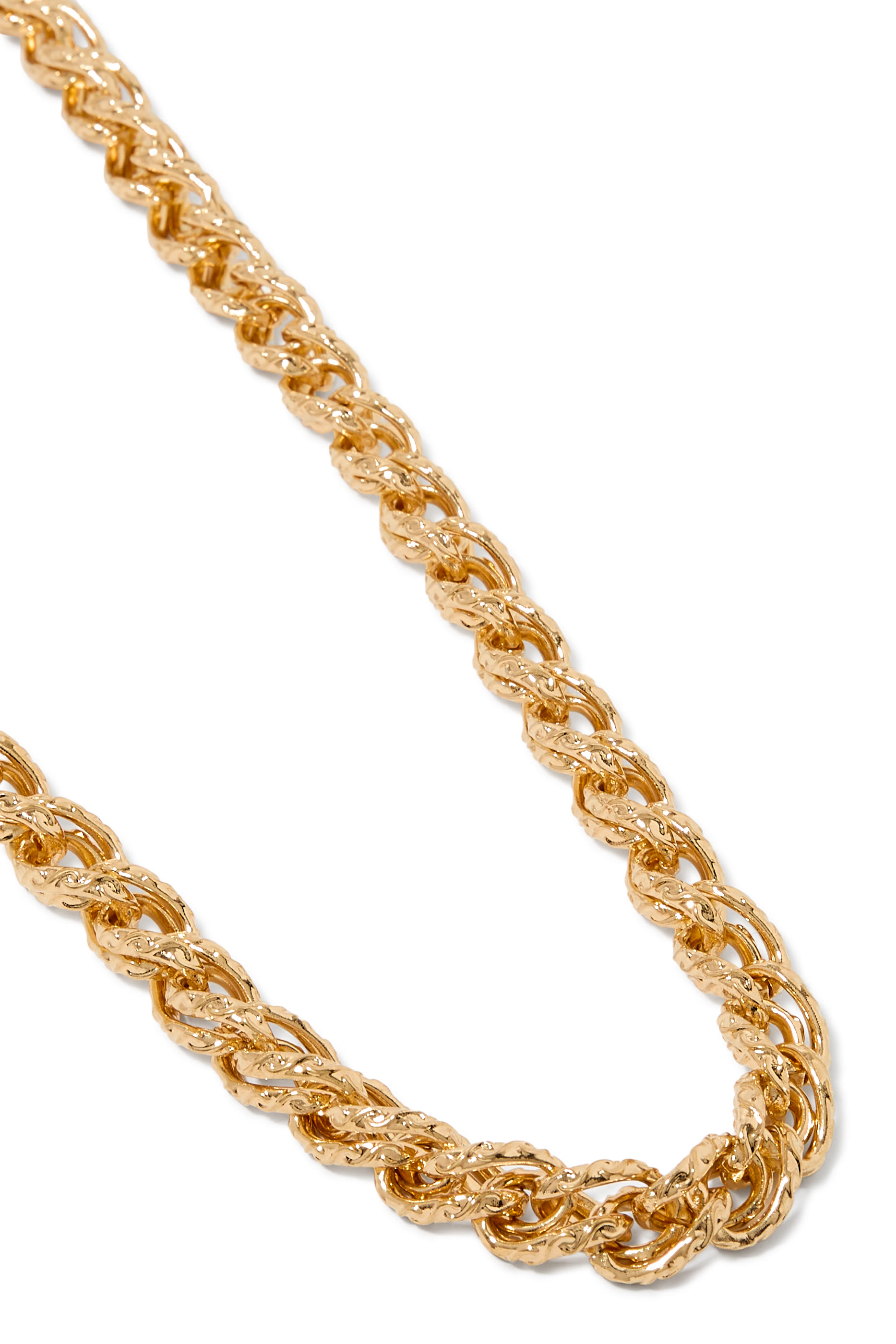 Hammered Chain Sautoire Necklace