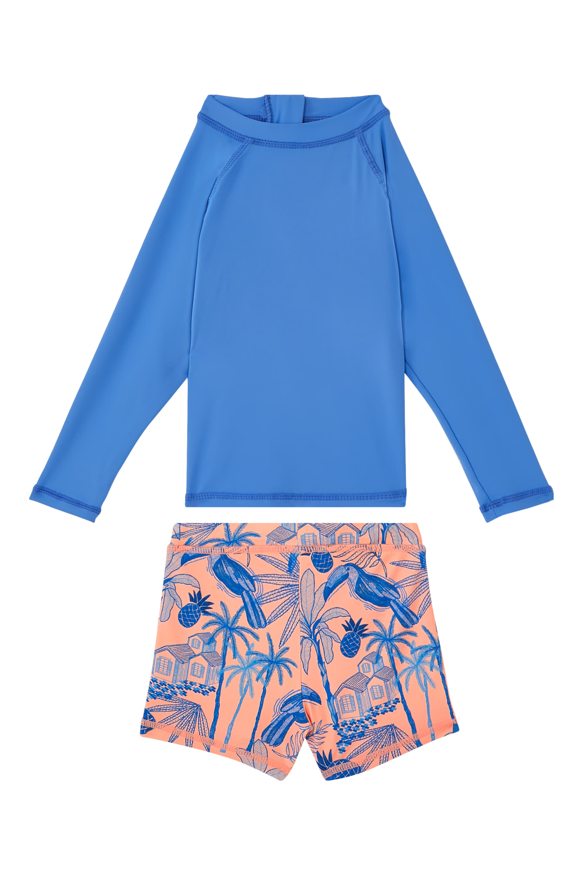 Kids Tropicana Vacay Sustainable Long Sleeves T-Shirt & Shorts Set 