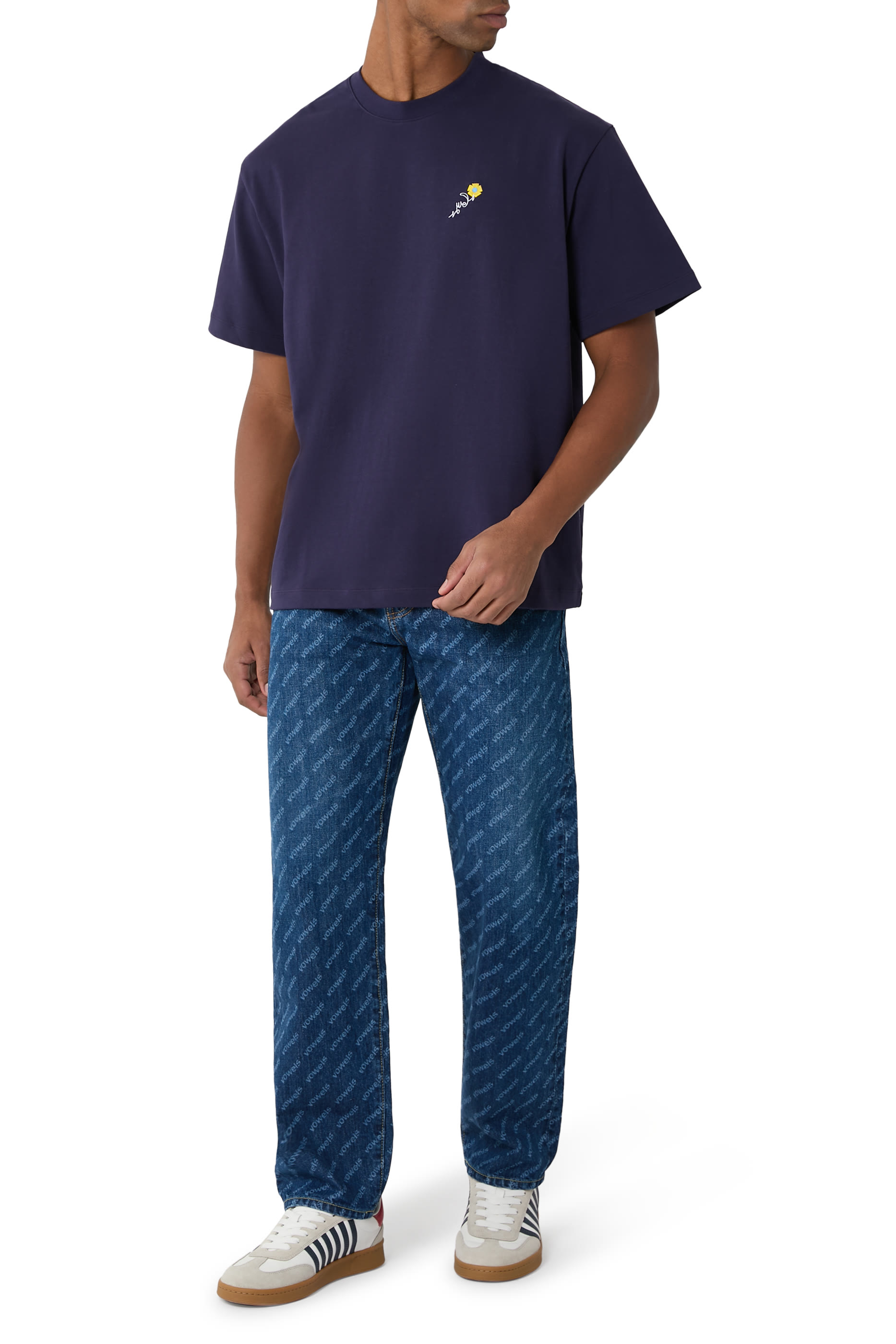 All-Over Logo Denim Pants