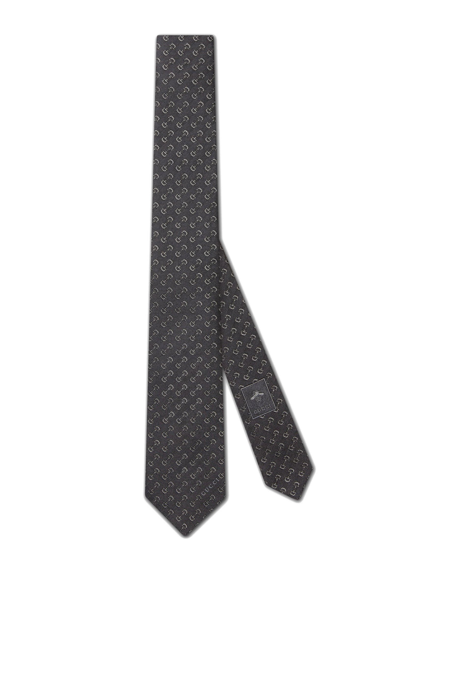 Horsebit Silk Jacquard Tie