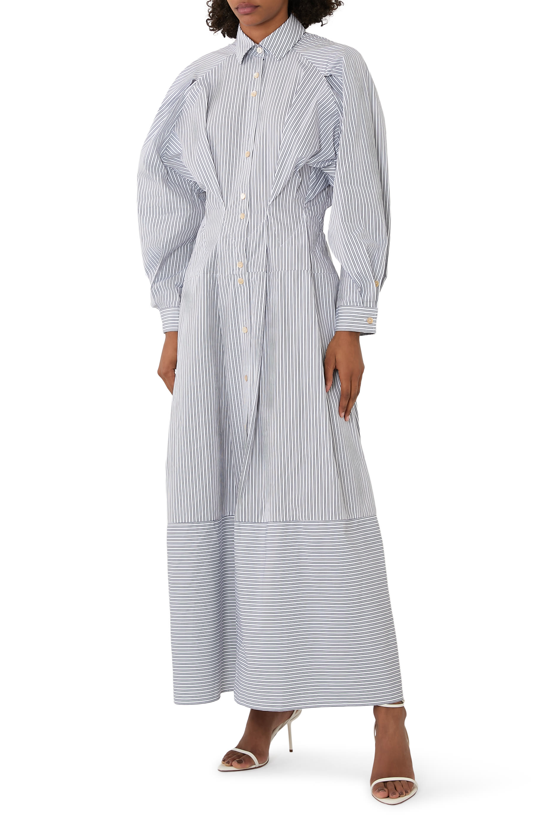 Vessel Striped Midi Dress